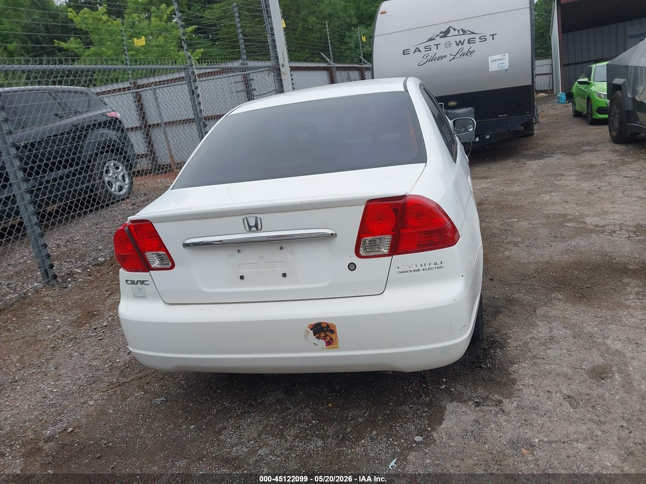 2003 Honda Civic Hybrid Белый vin: JHMES96663S002004
