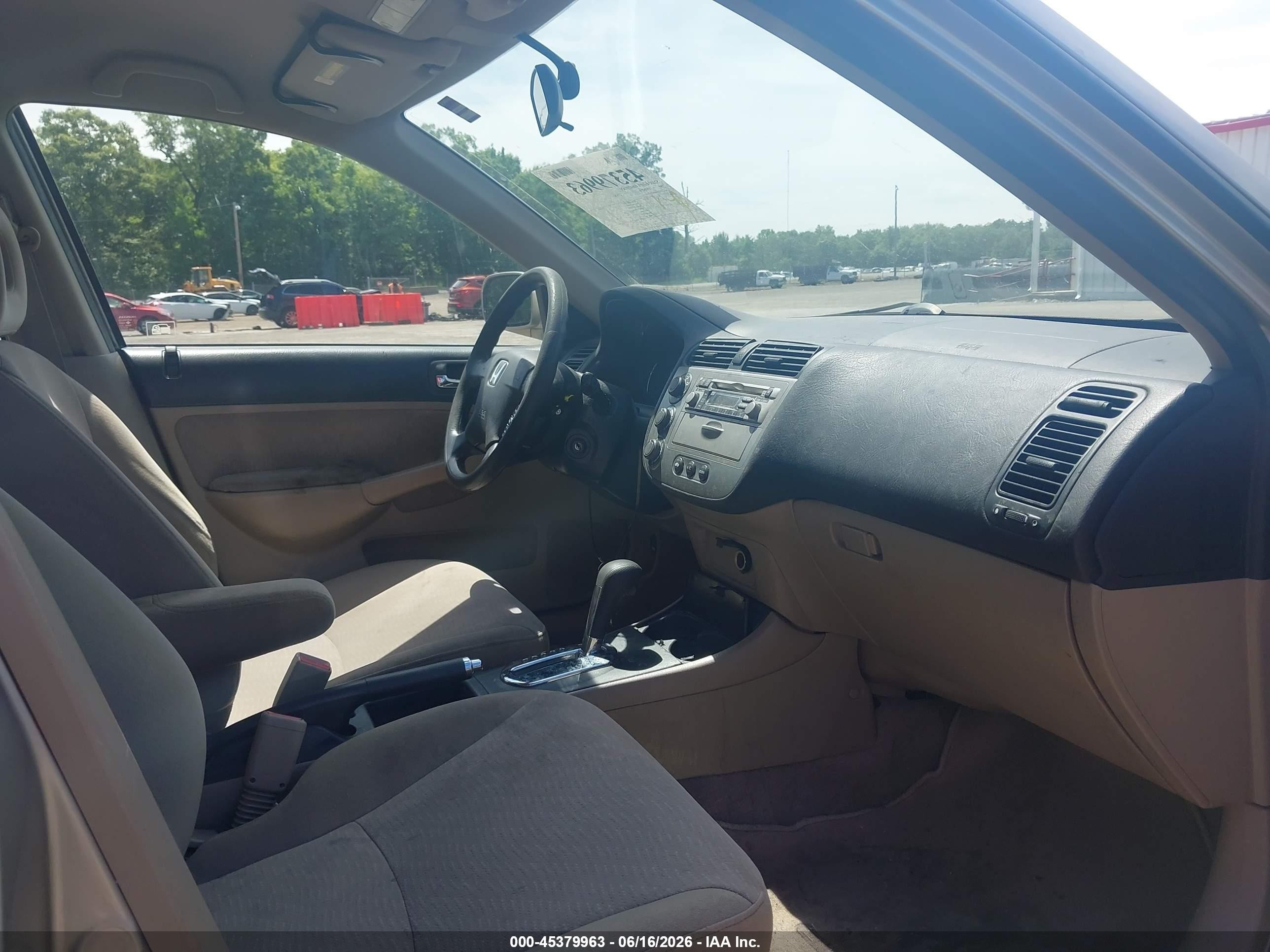 2003 Honda Civic Hybrid Gray vin: JHMES96663S026481