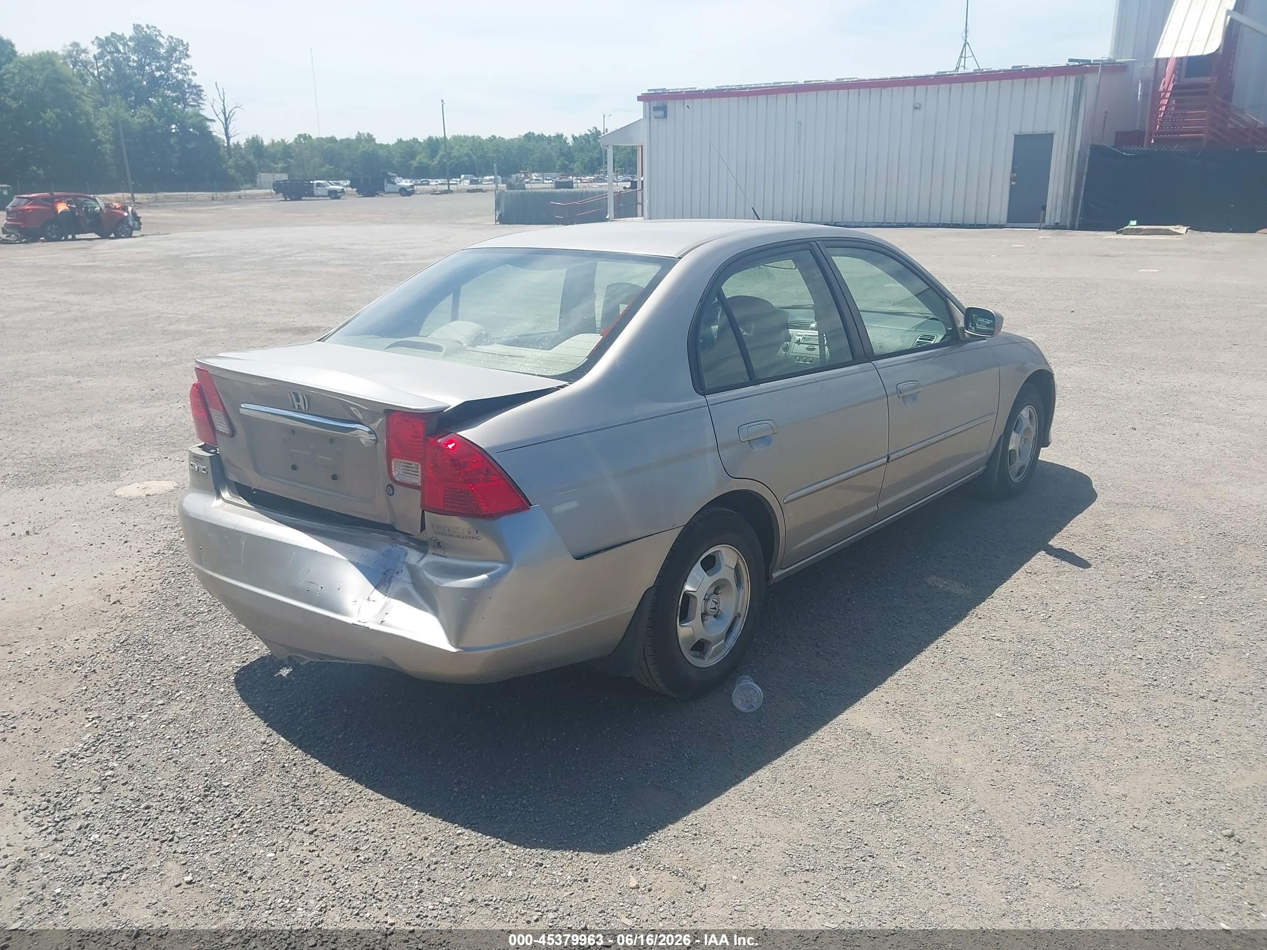 2003 Honda Civic Hybrid Gray vin: JHMES96663S026481