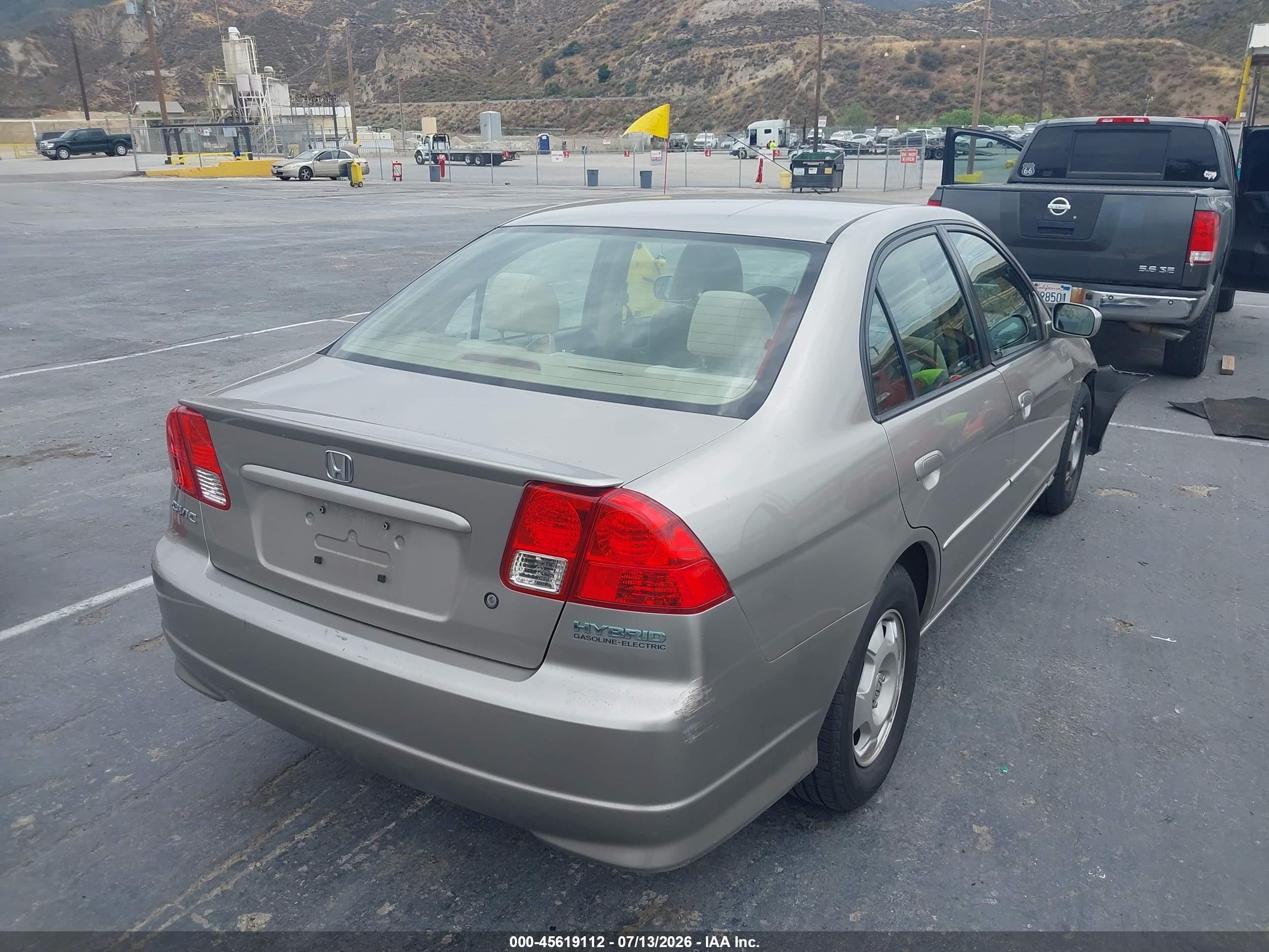 2004 Honda Civic Hybrid Tan vin: JHMES96664S010783