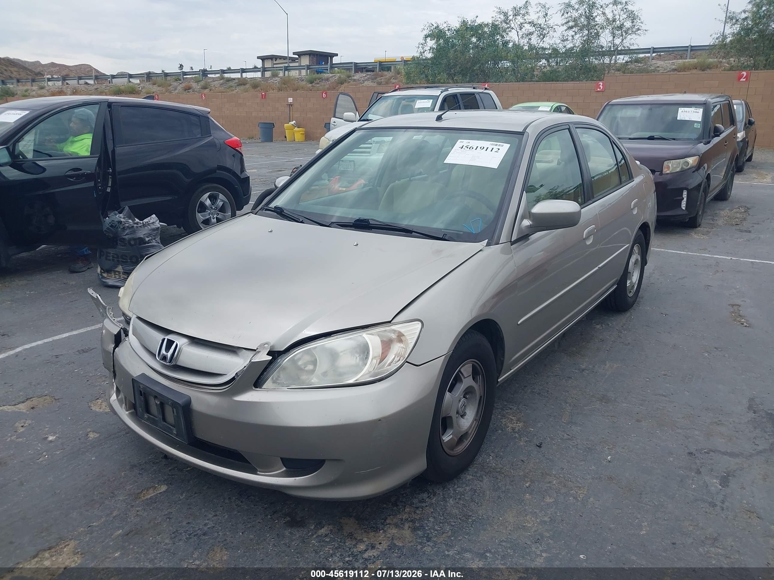 2004 Honda Civic Hybrid Tan vin: JHMES96664S010783