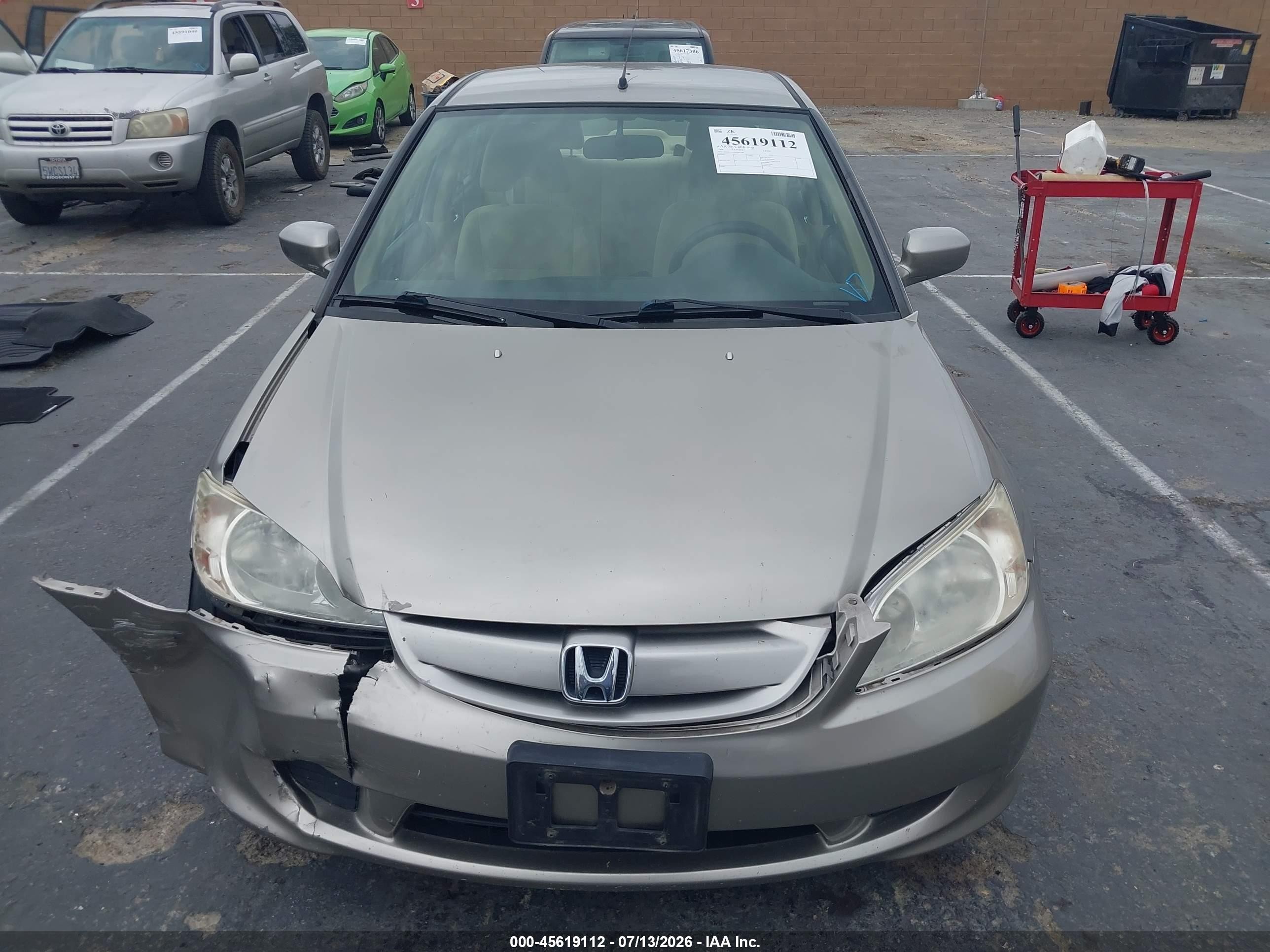 2004 Honda Civic Hybrid Tan vin: JHMES96664S010783