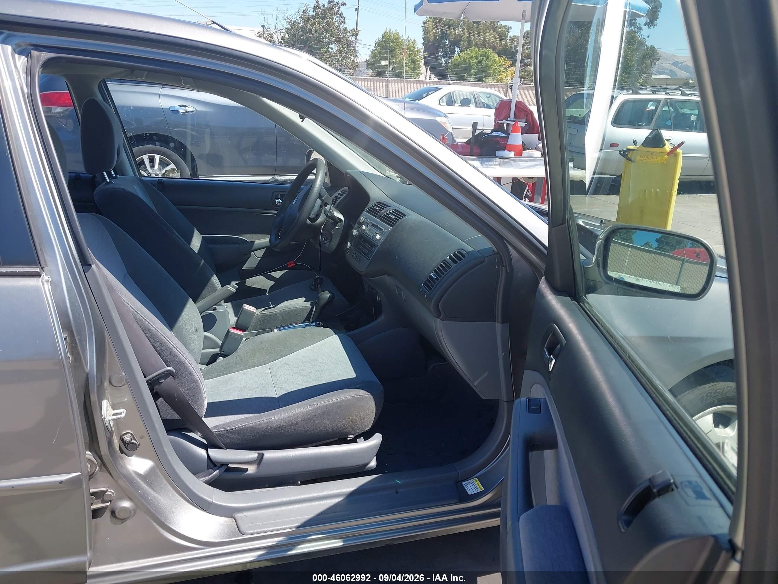 2004 Honda Civic Hybrid Gray vin: JHMES96664S016440
