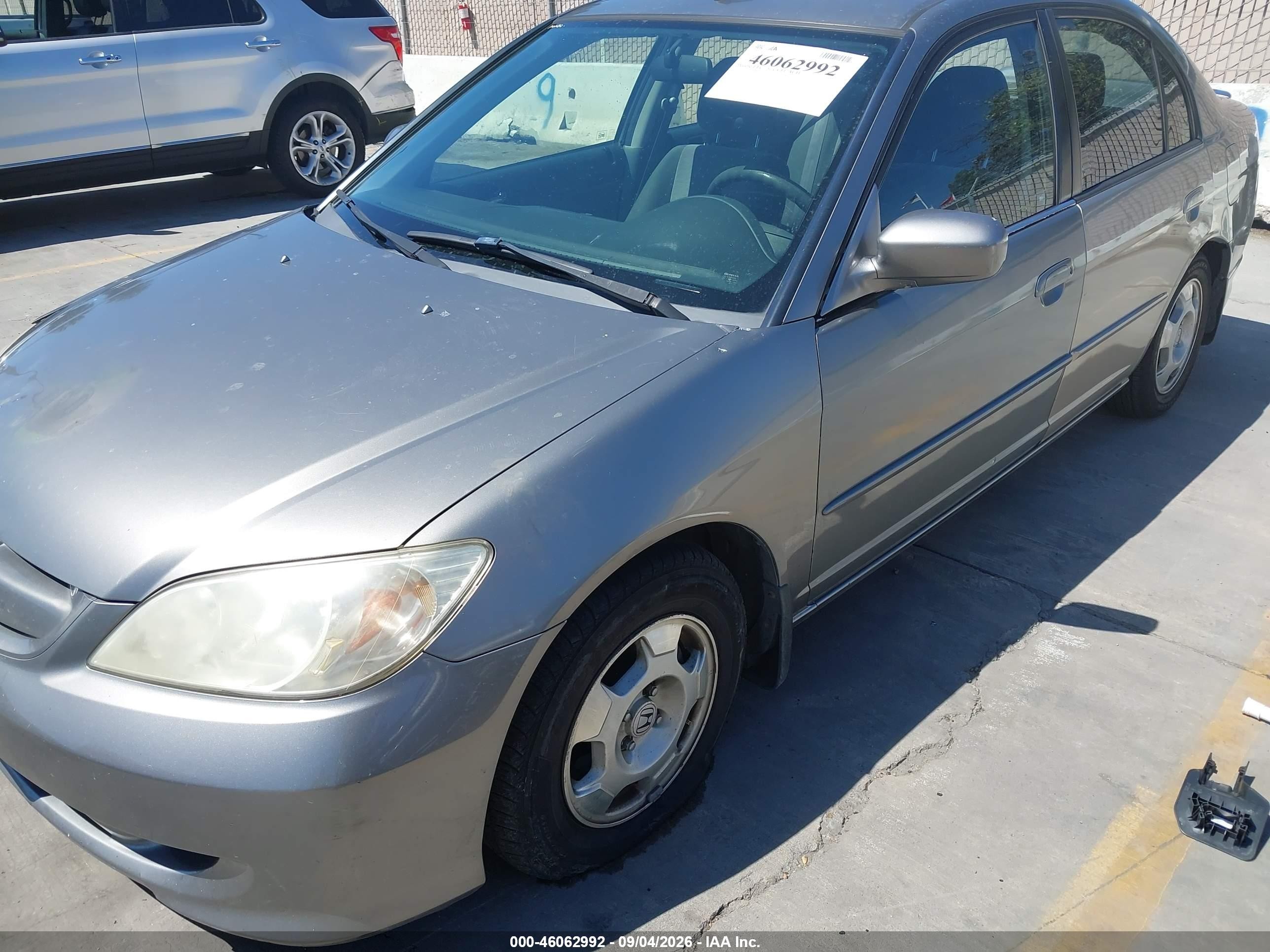 2004 Honda Civic Hybrid Gray vin: JHMES96664S016440