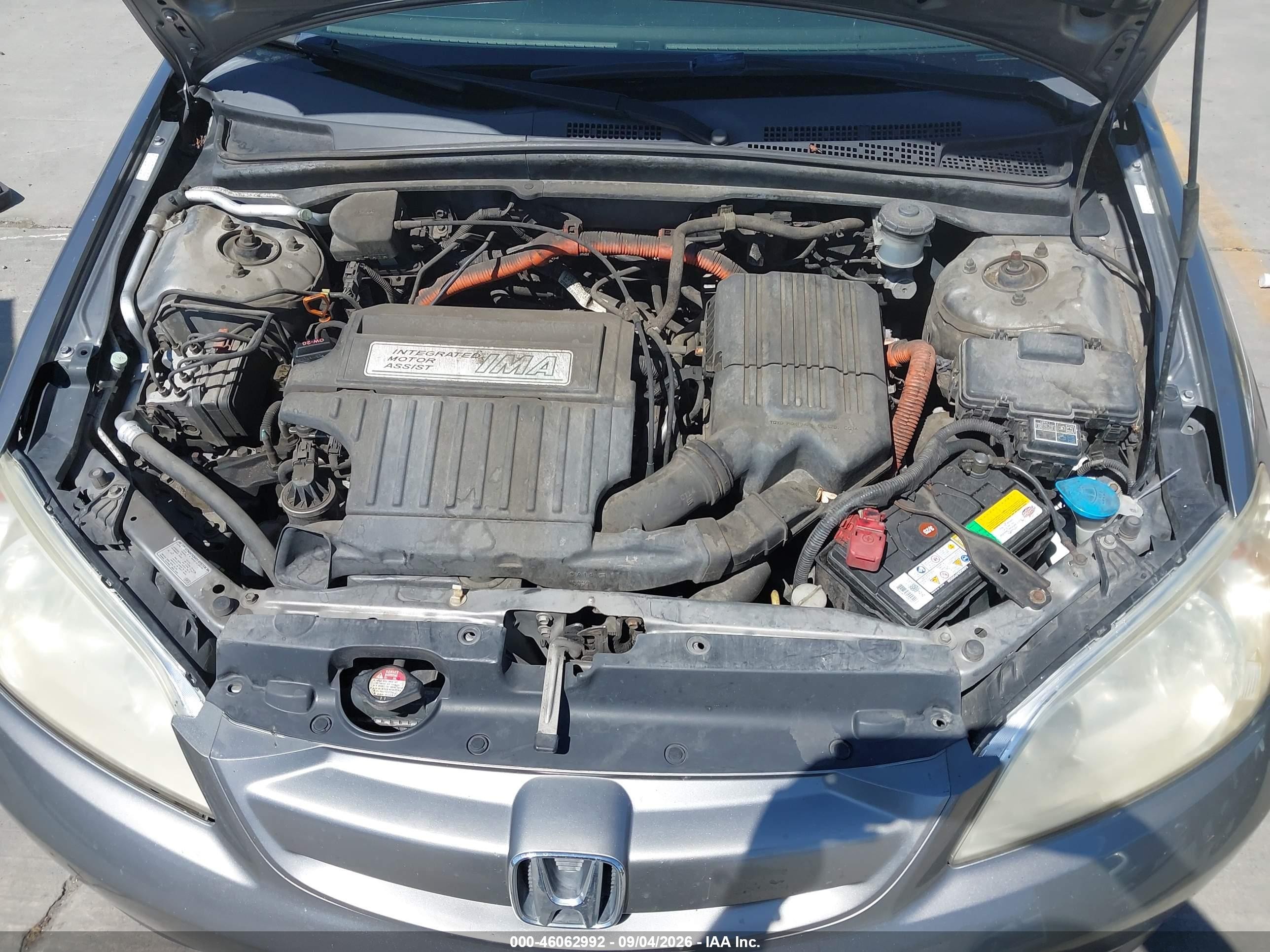 2004 Honda Civic Hybrid Gray vin: JHMES96664S016440