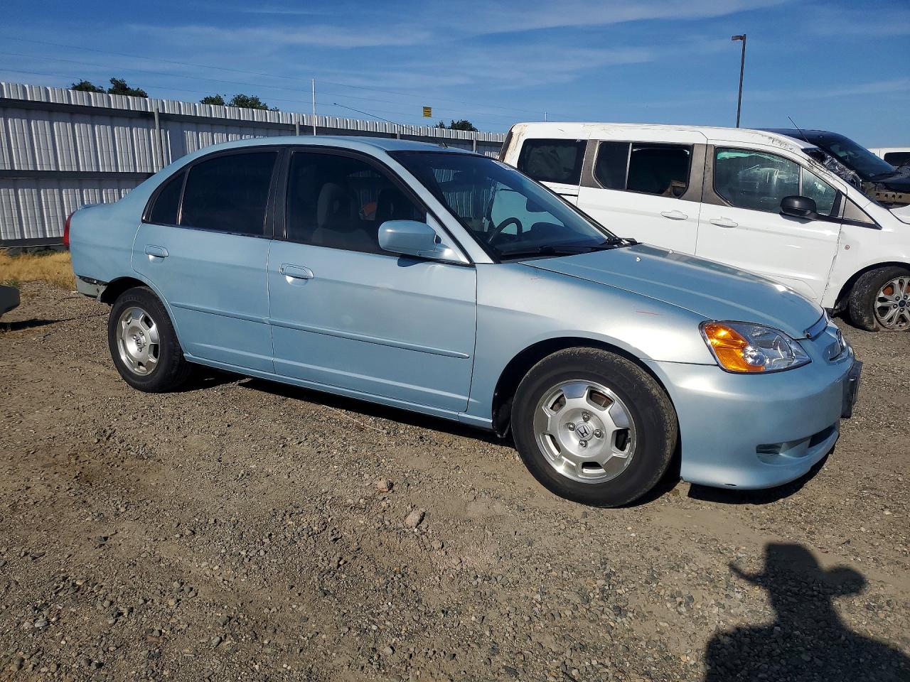 2003 Honda Civic Hybrid Синий vin: JHMES96673S013447