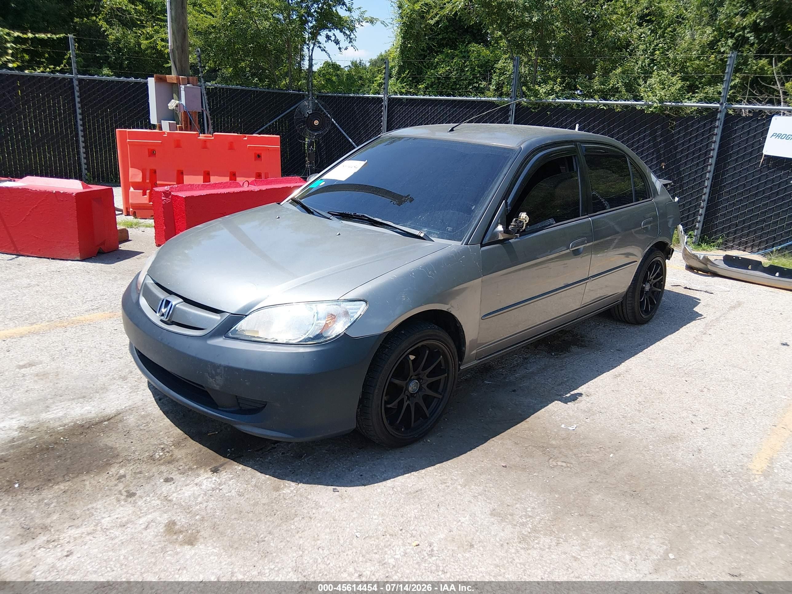 2004 Honda Civic Hybrid Gray vin: JHMES96674S002630