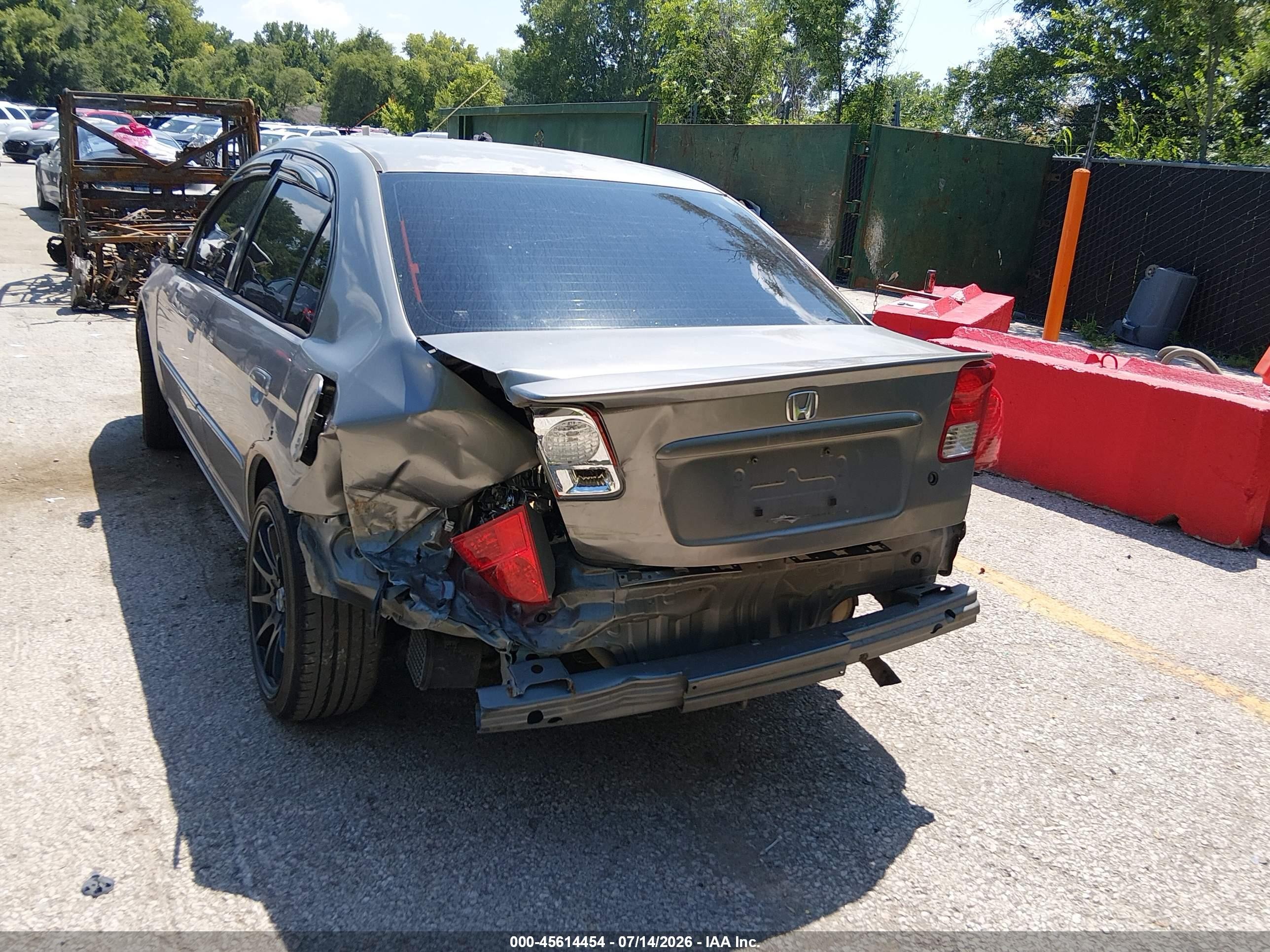 2004 Honda Civic Hybrid Gray vin: JHMES96674S002630