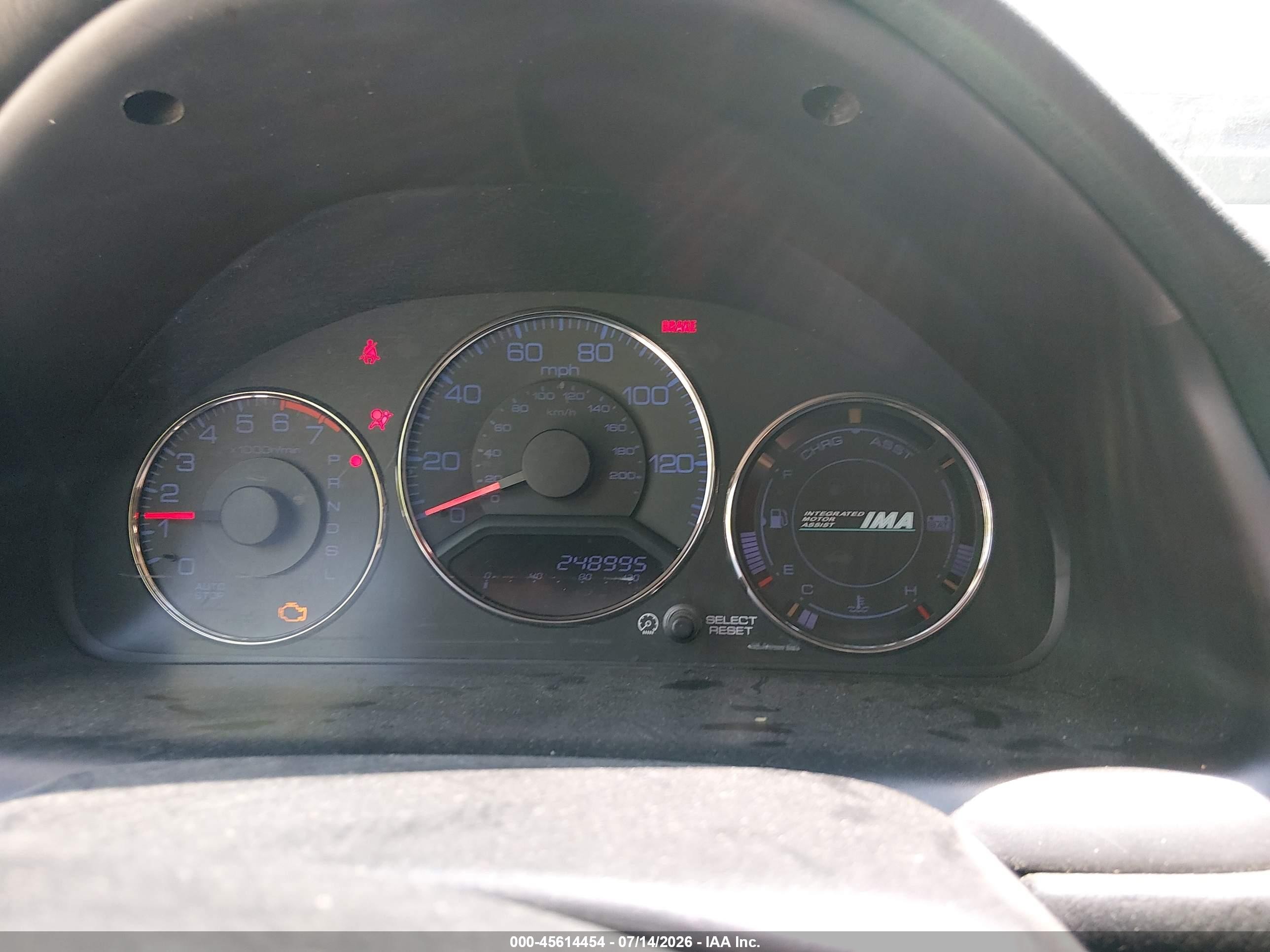 2004 Honda Civic Hybrid Gray vin: JHMES96674S002630