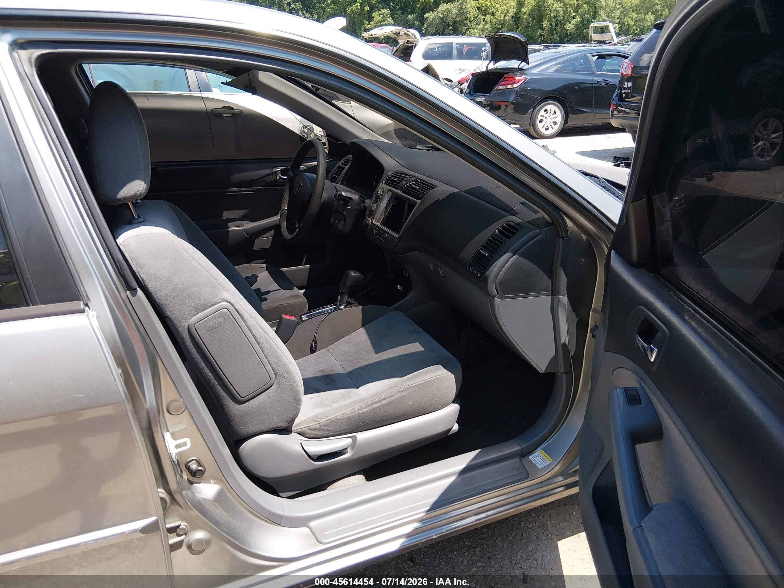 2004 Honda Civic Hybrid Gray vin: JHMES96674S002630