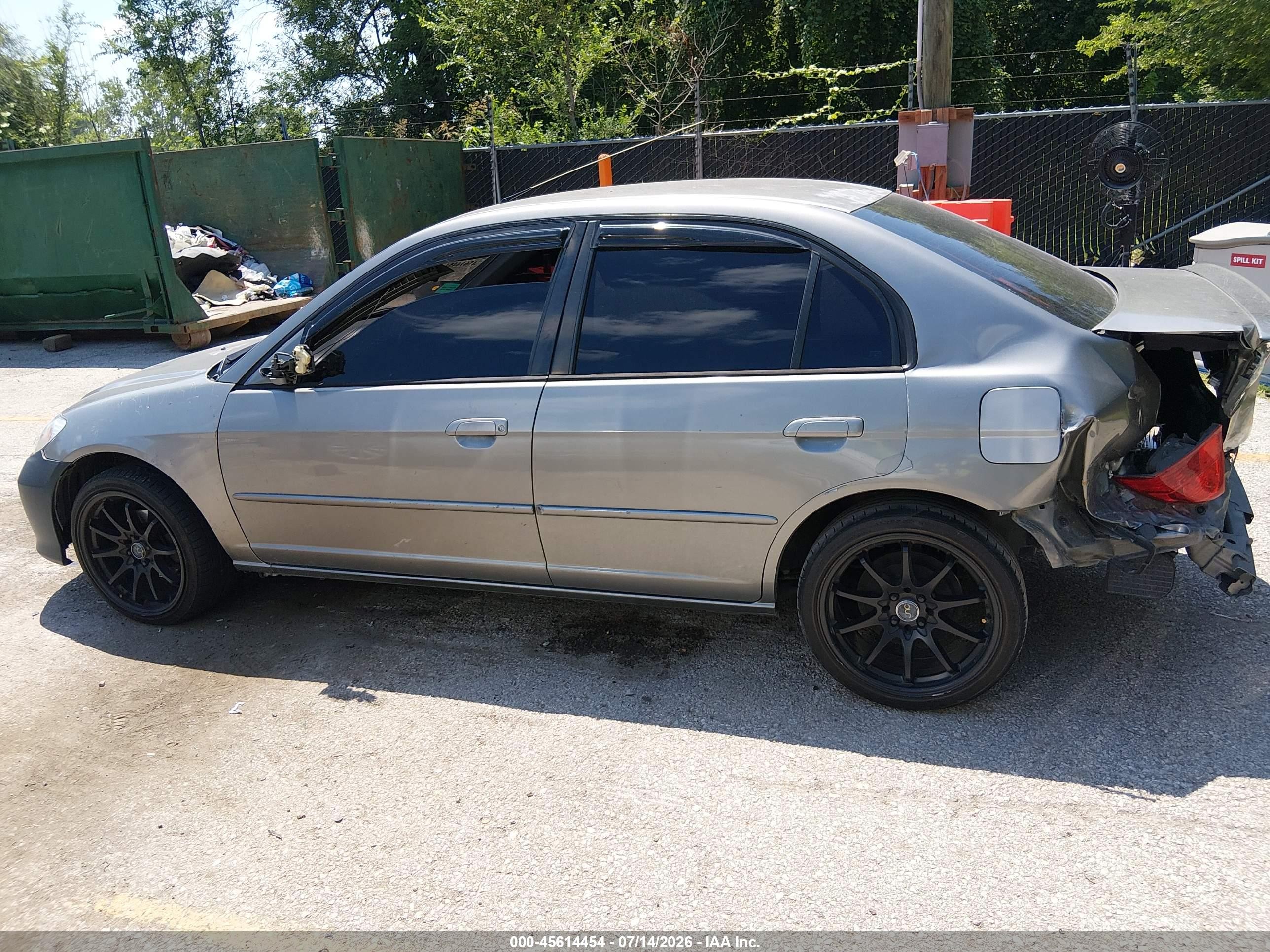 2004 Honda Civic Hybrid Gray vin: JHMES96674S002630