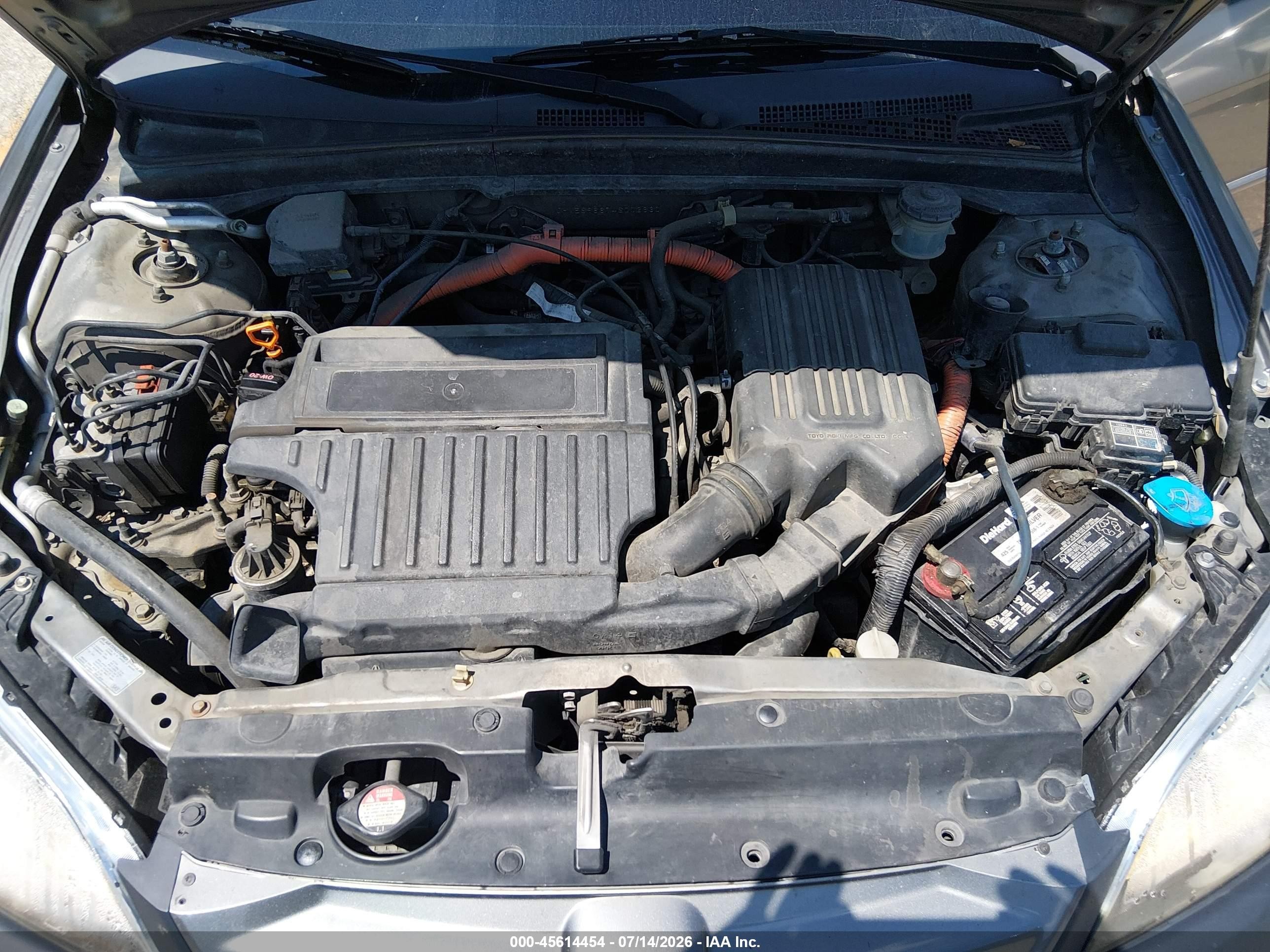 2004 Honda Civic Hybrid Gray vin: JHMES96674S002630