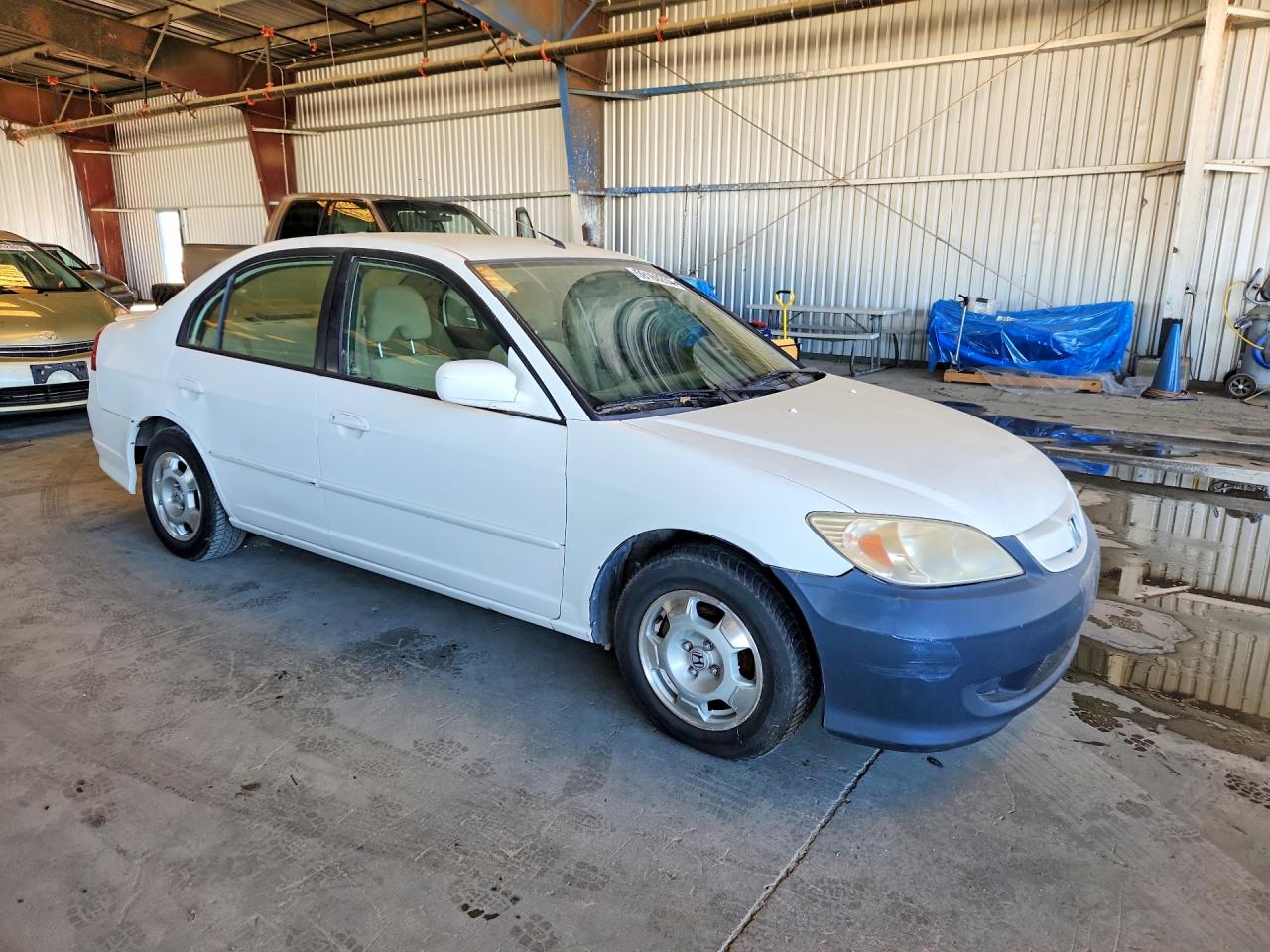 2004 Honda Civic Hybrid Белый vin: JHMES96674S011375