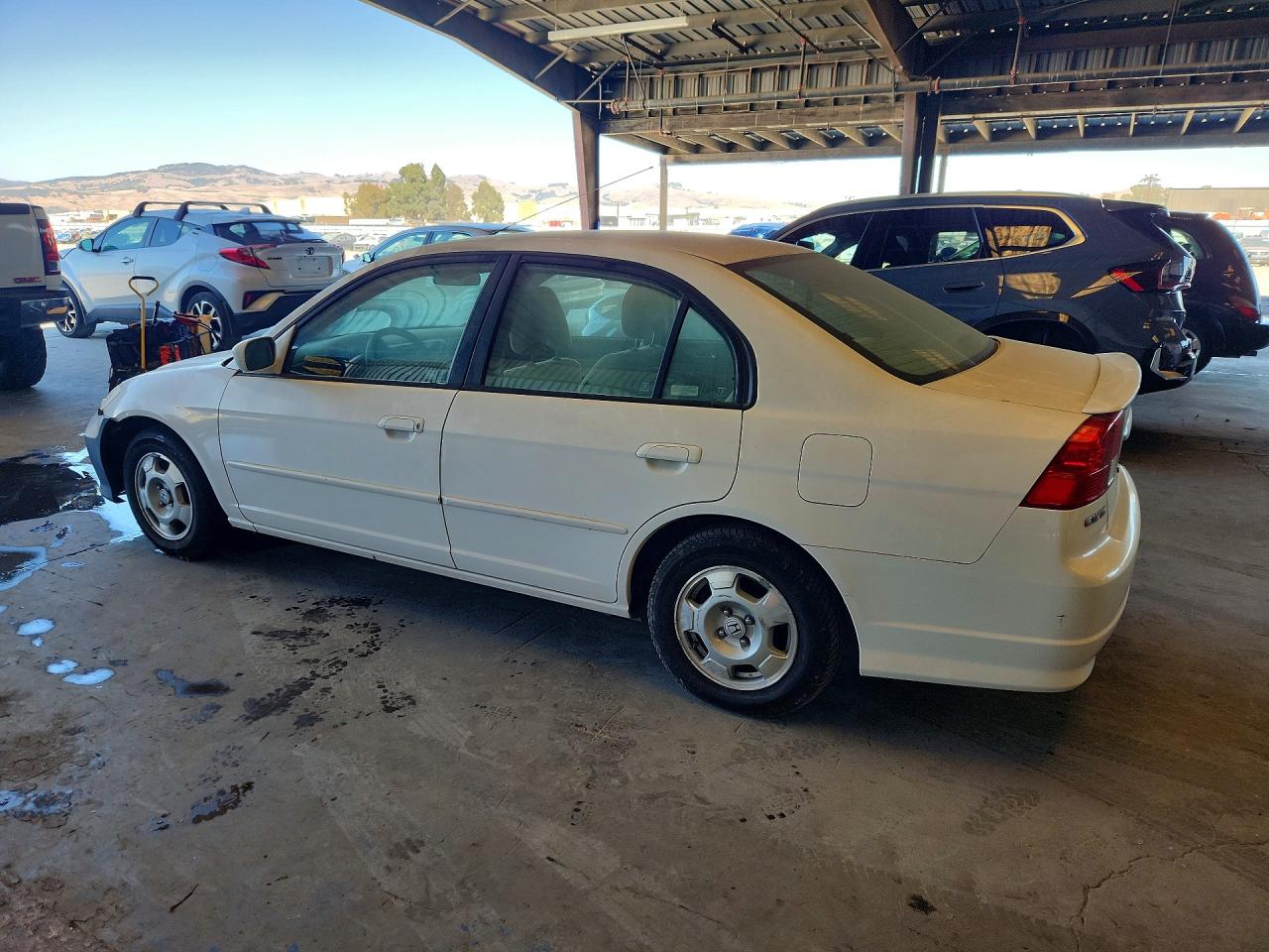 2004 Honda Civic Hybrid Белый vin: JHMES96674S011375