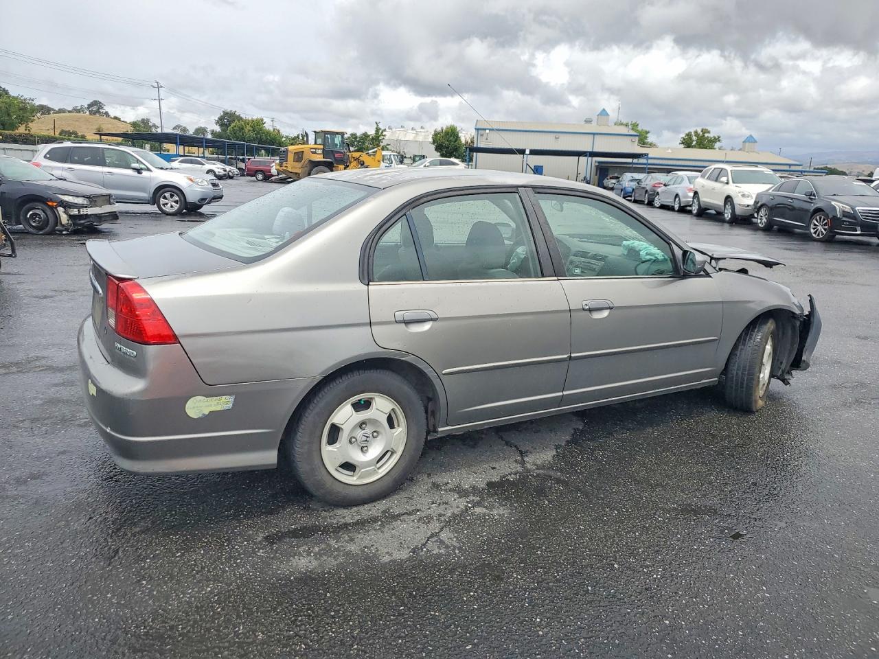 2005 Honda Civic Hybrid Gray vin: JHMES96675S008123