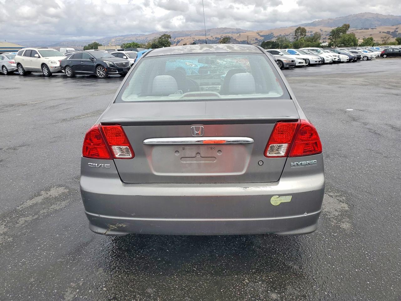 2005 Honda Civic Hybrid Gray vin: JHMES96675S008123