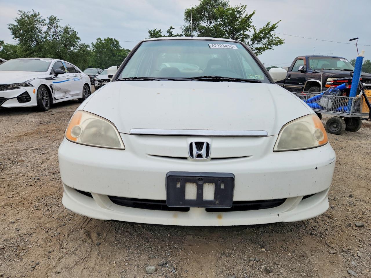 2003 Honda Civic Hybrid White vin: JHMES96683S028460