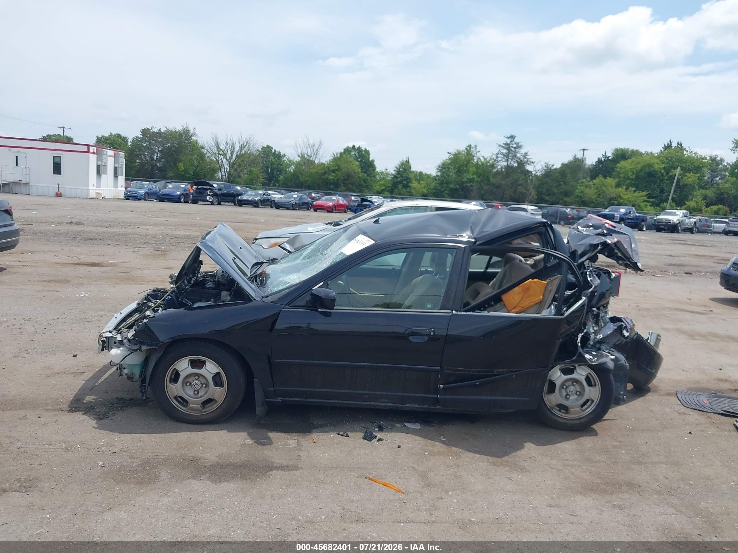 2003 Honda Civic Hybrid Black vin: JHMES96683S030189