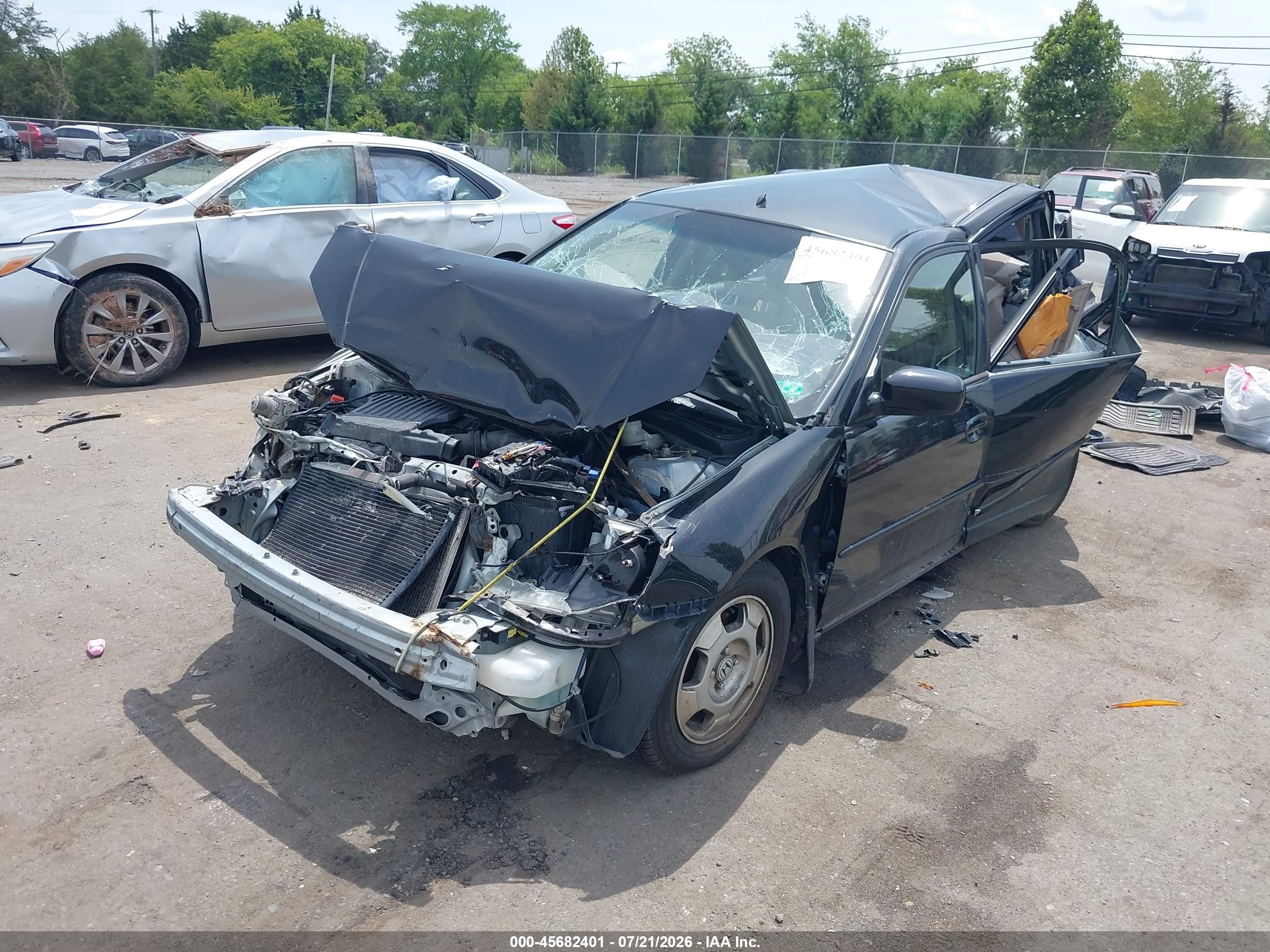 2003 Honda Civic Hybrid Black vin: JHMES96683S030189