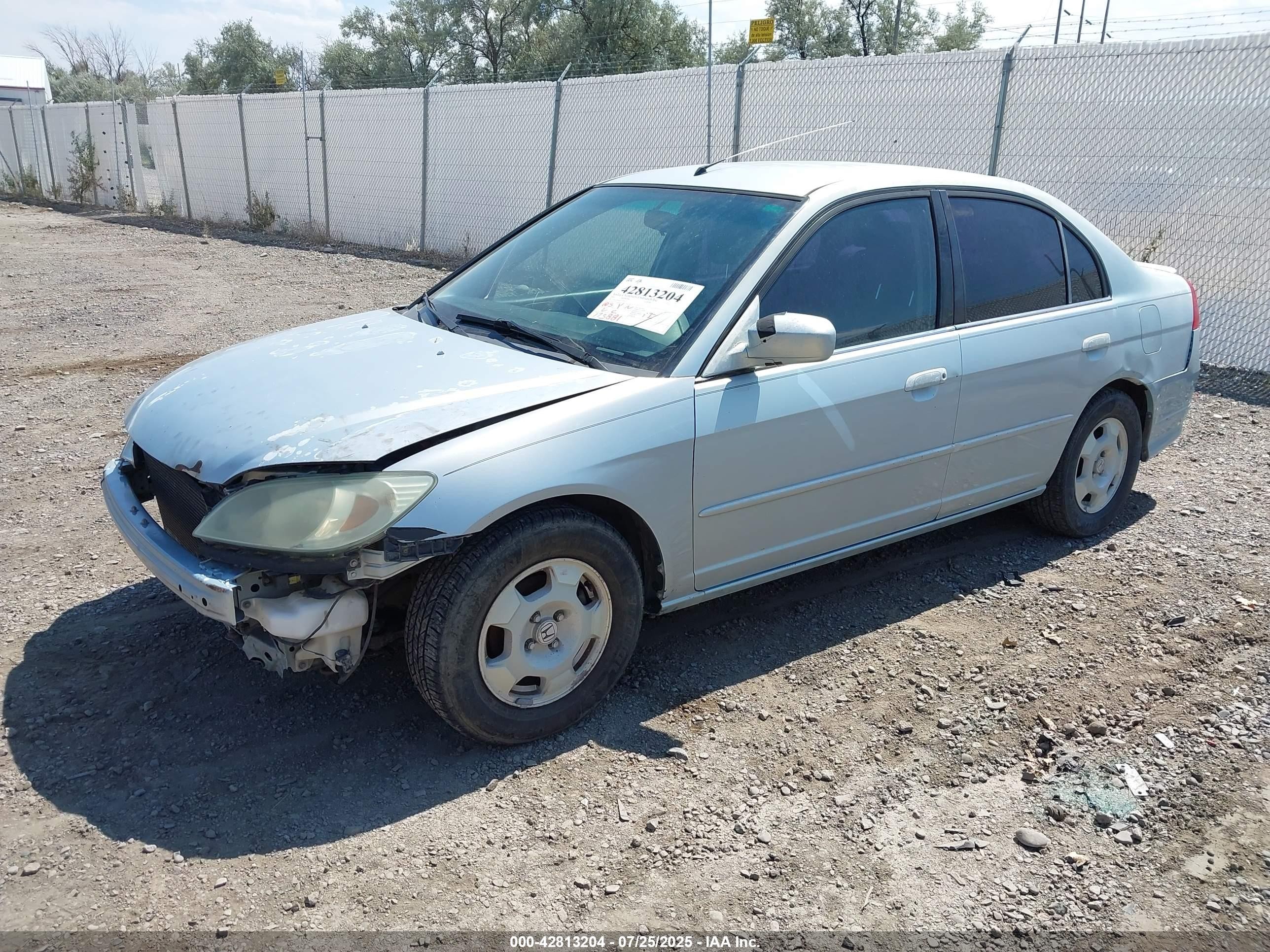 2005 Honda Civic Hybrid Серебряный vin: JHMES96685S006056