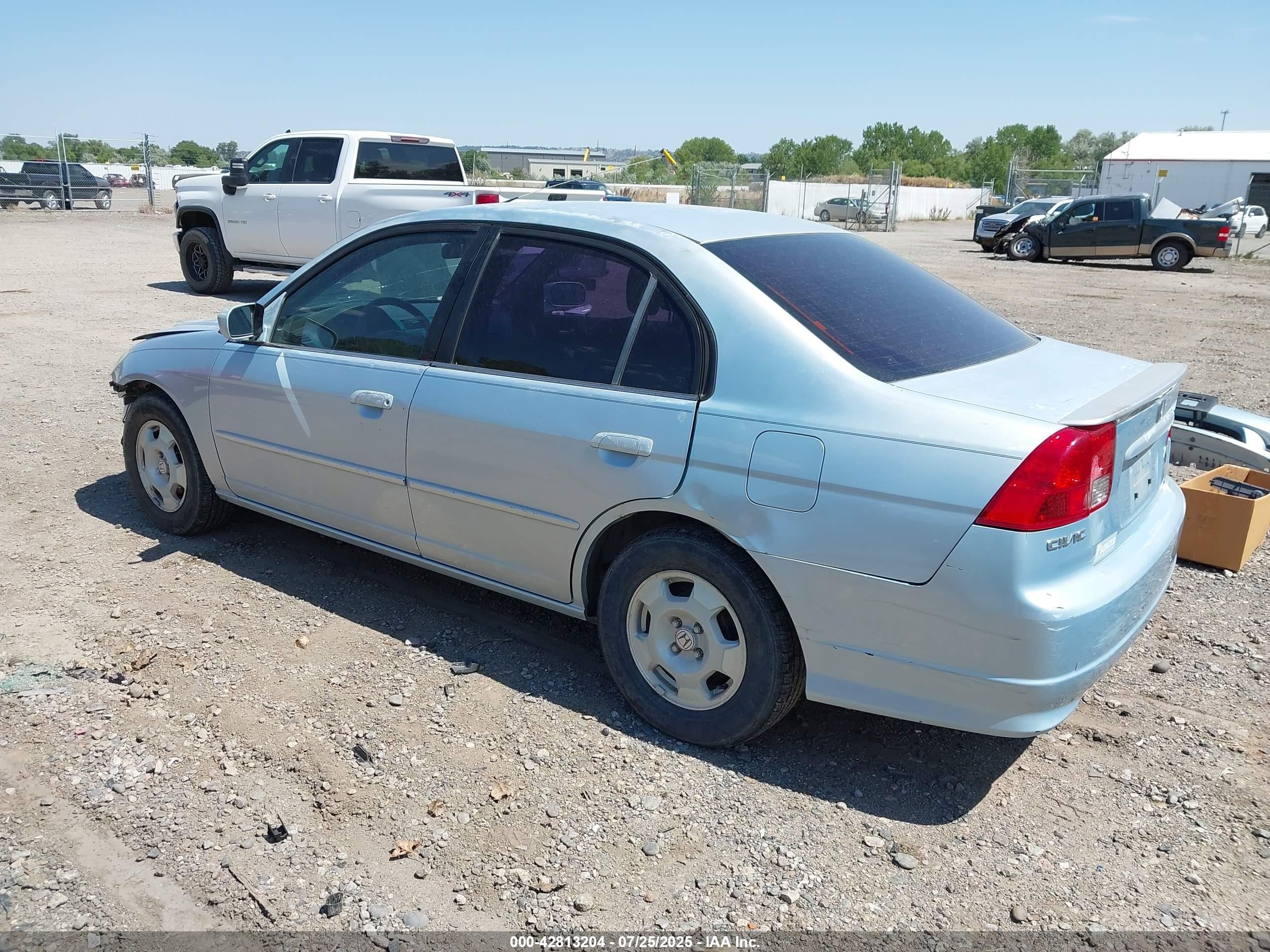 2005 Honda Civic Hybrid Серебряный vin: JHMES96685S006056