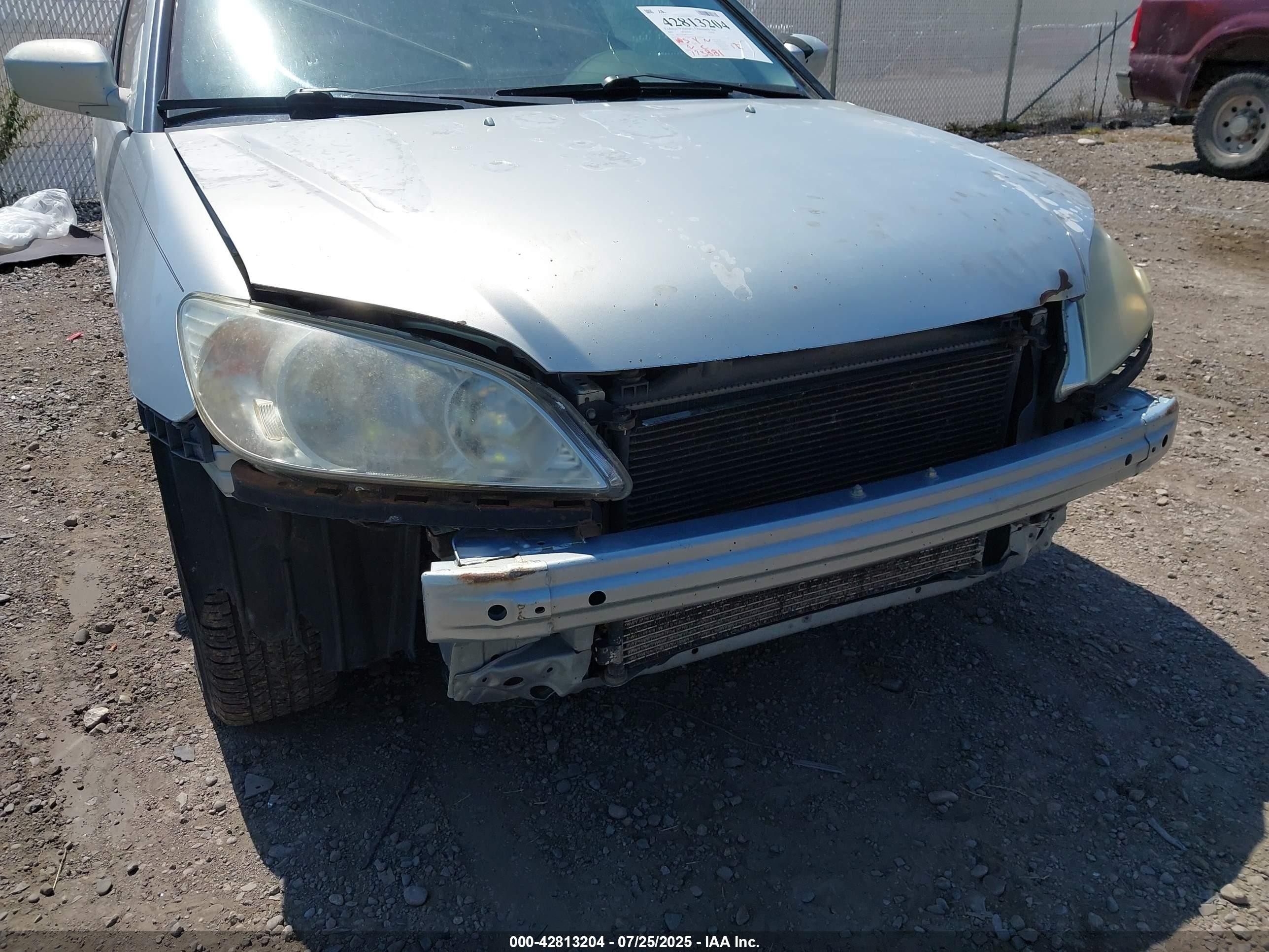 2005 Honda Civic Hybrid Серебряный vin: JHMES96685S006056