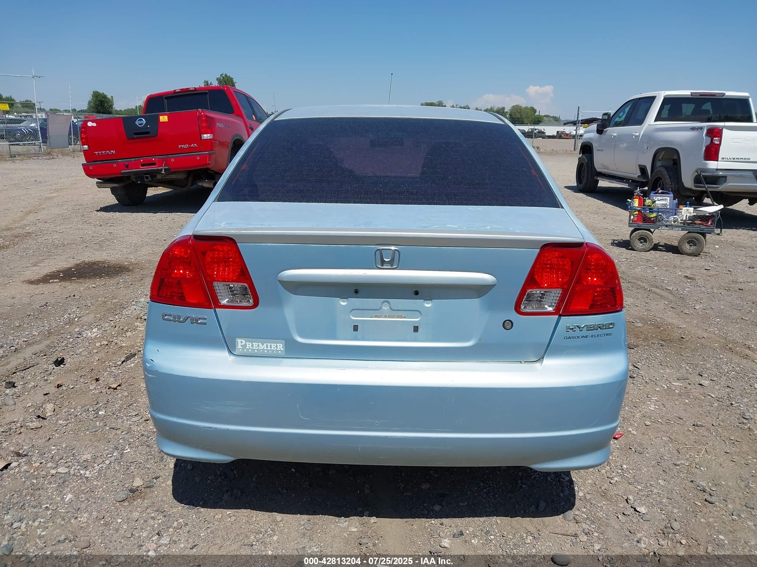 2005 Honda Civic Hybrid Серебряный vin: JHMES96685S006056