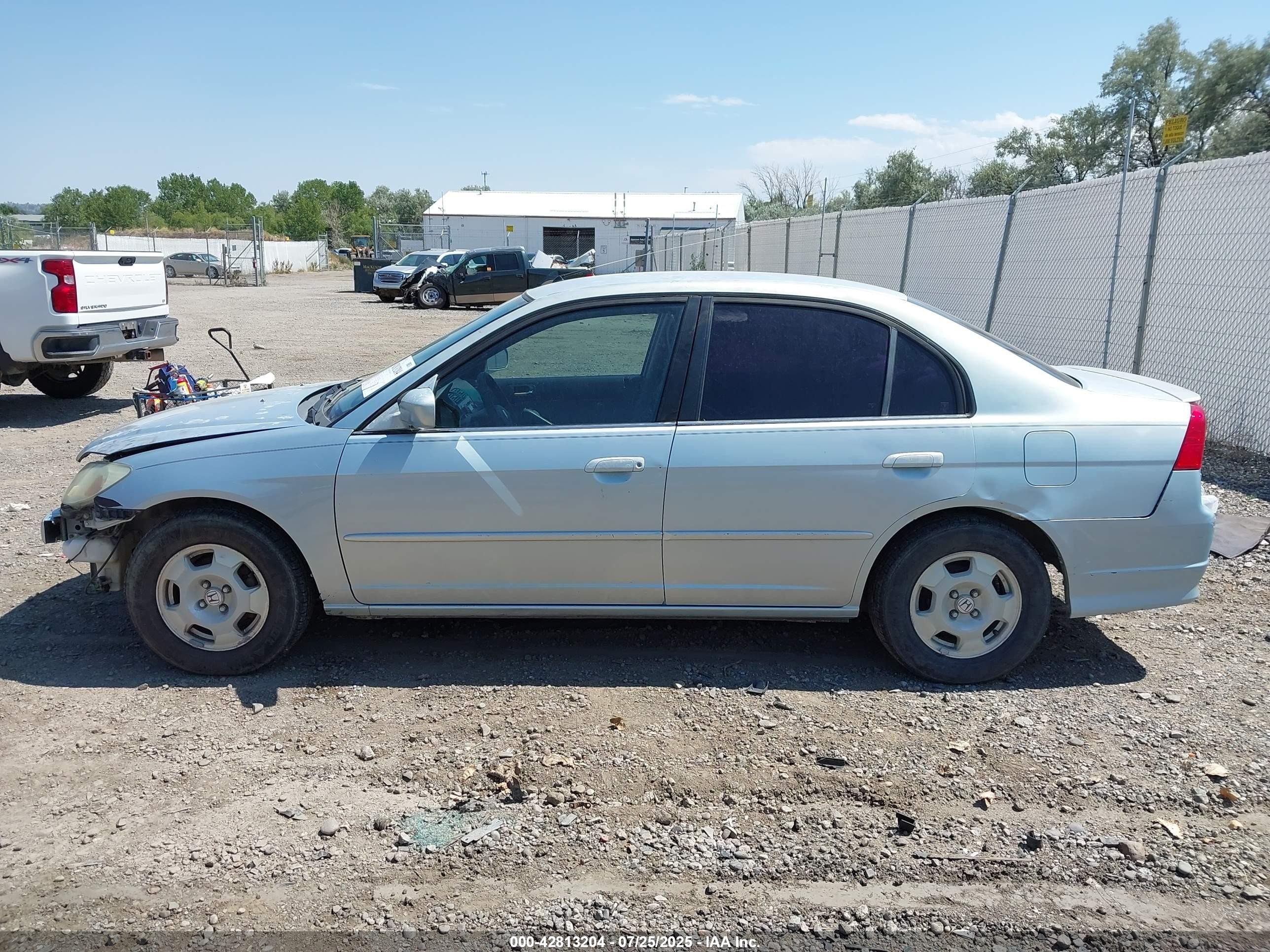 2005 Honda Civic Hybrid Серебряный vin: JHMES96685S006056