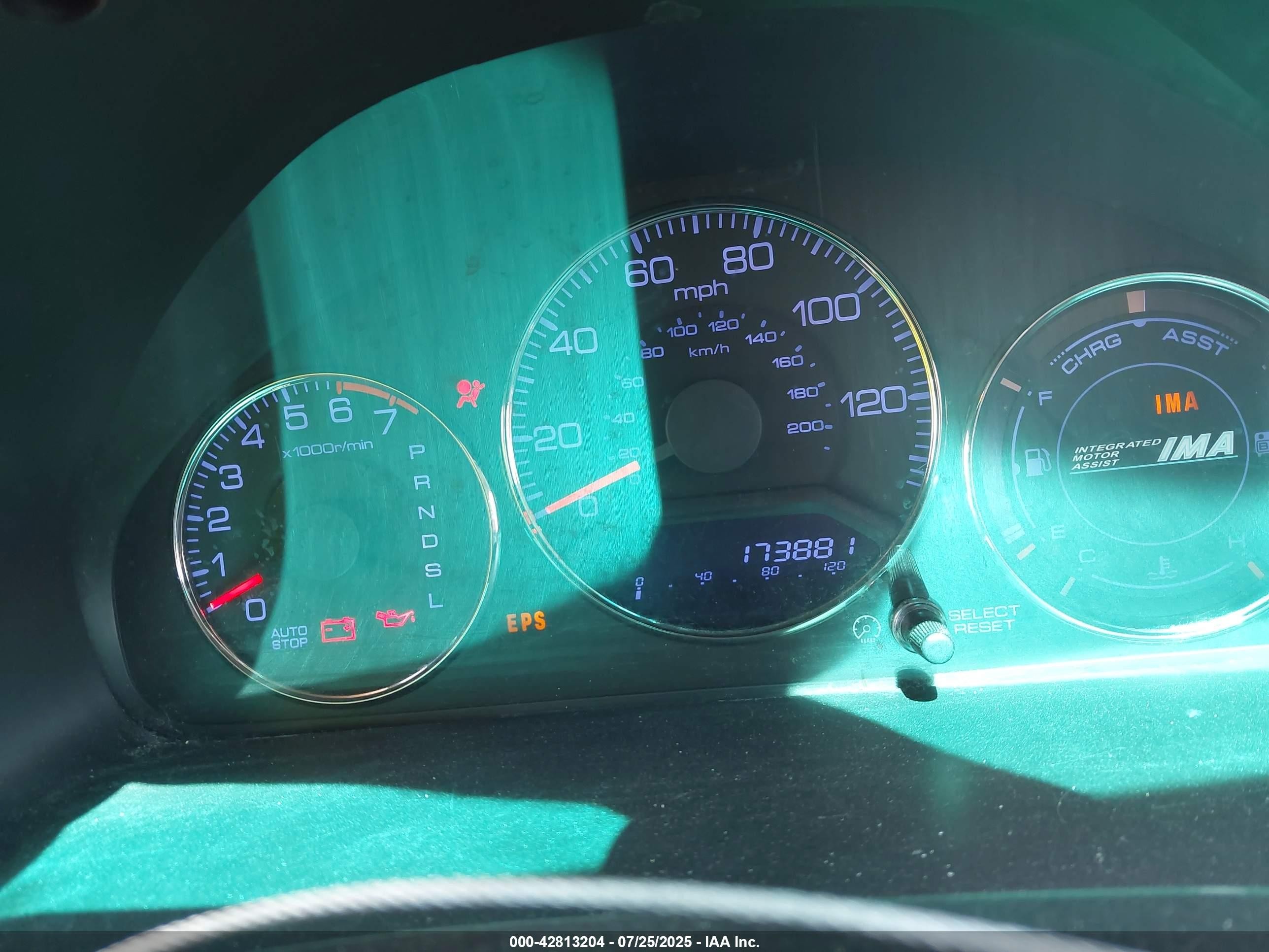 2005 Honda Civic Hybrid Серебряный vin: JHMES96685S006056
