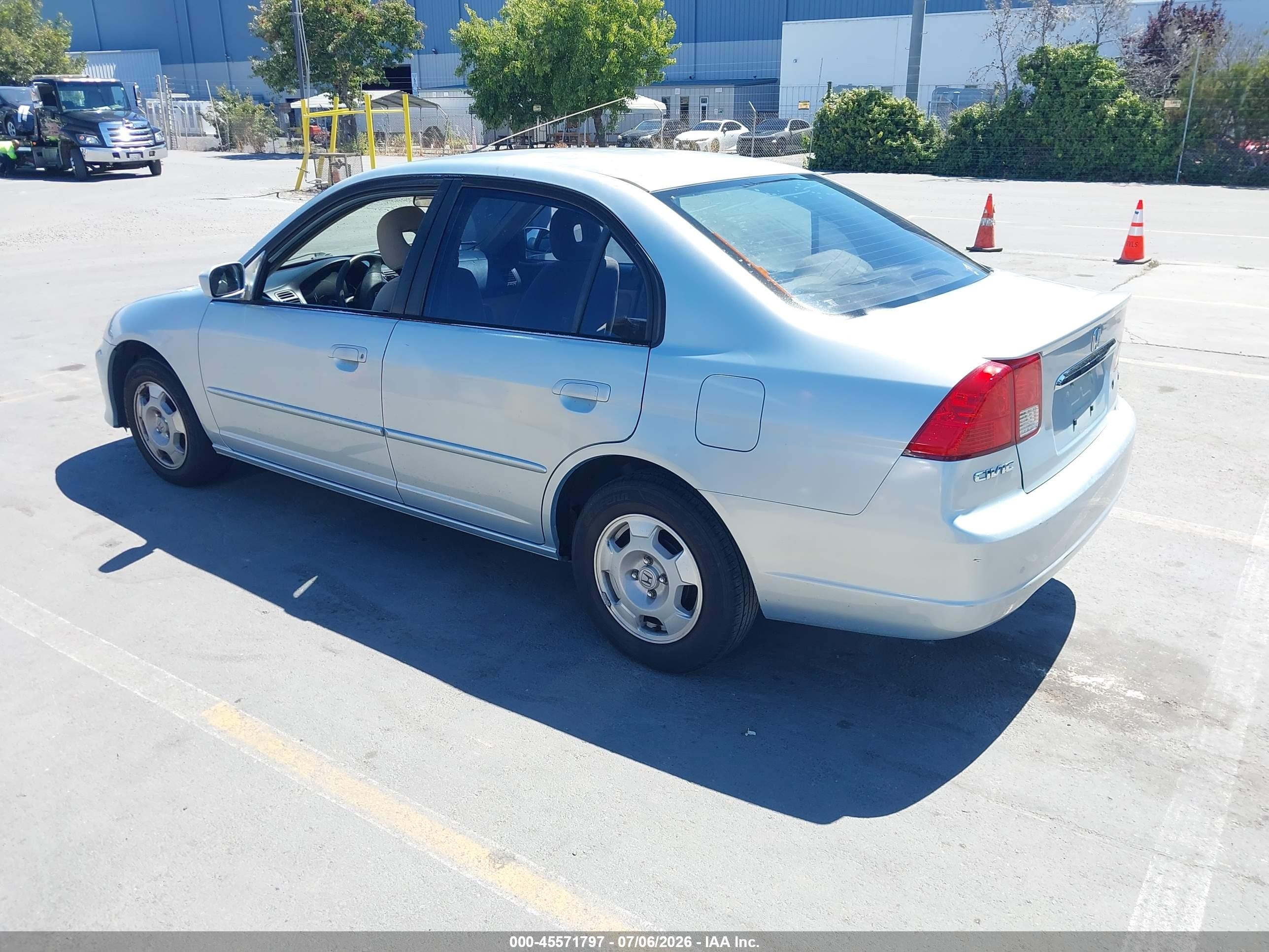 2003 Honda Civic Hybrid Синий vin: JHMES96693S017760