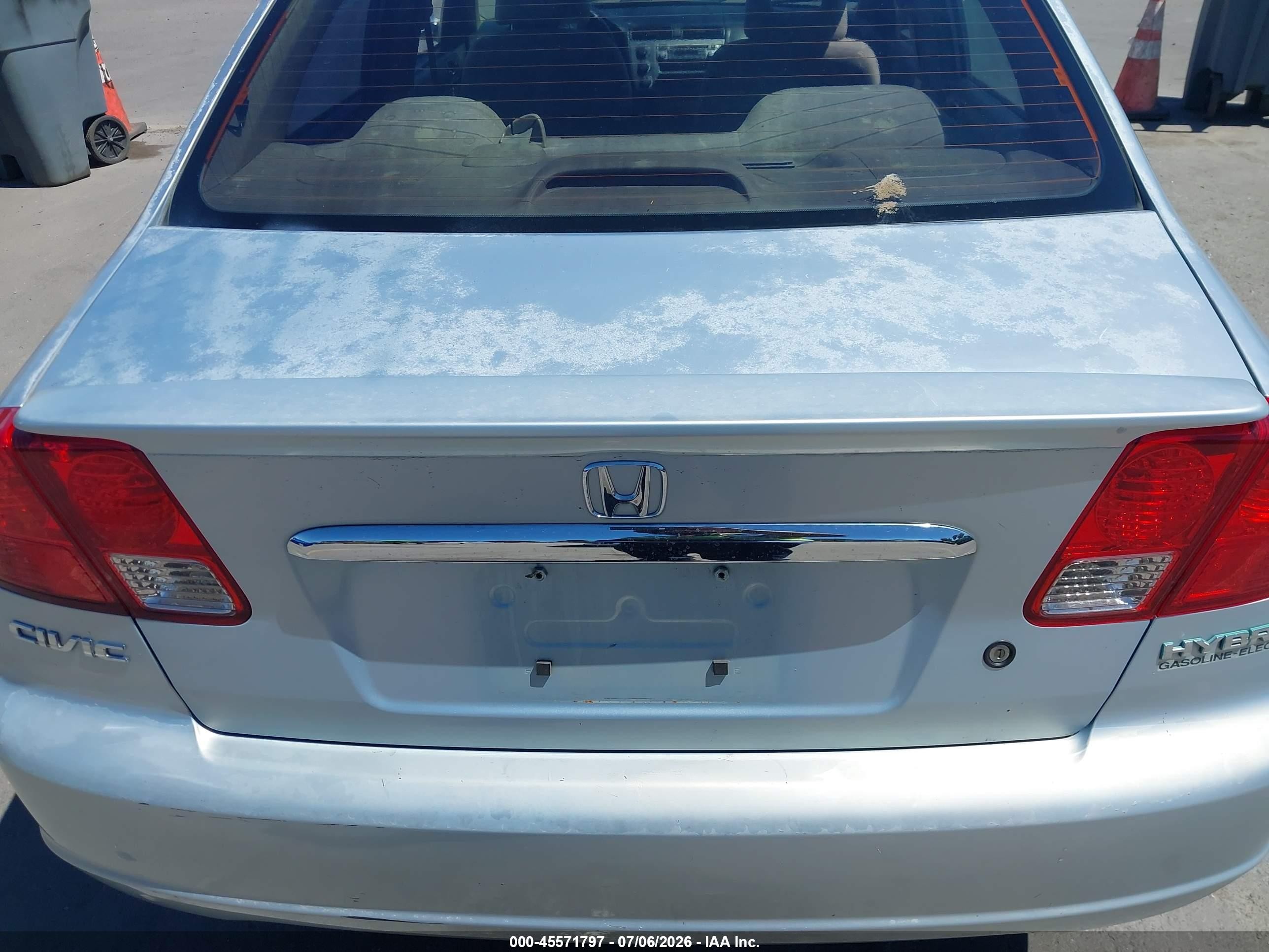2003 Honda Civic Hybrid Синий vin: JHMES96693S017760