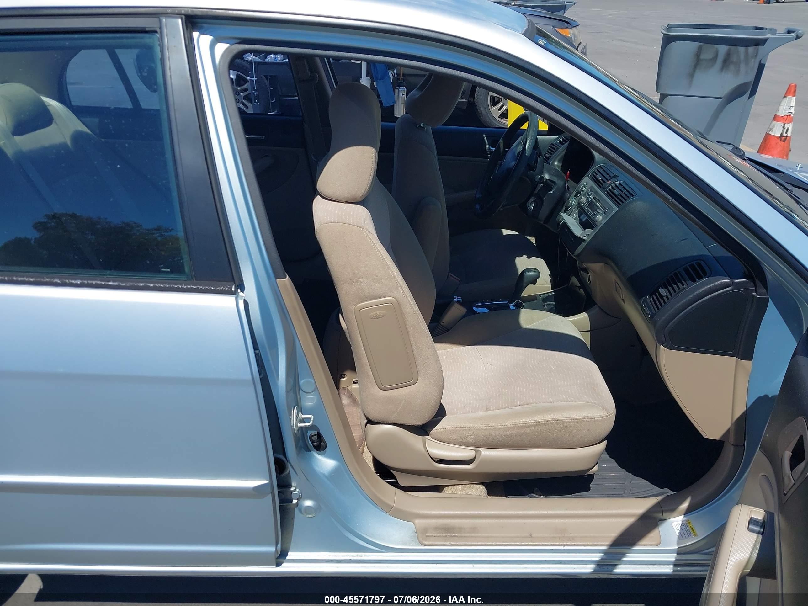 2003 Honda Civic Hybrid Синий vin: JHMES96693S017760