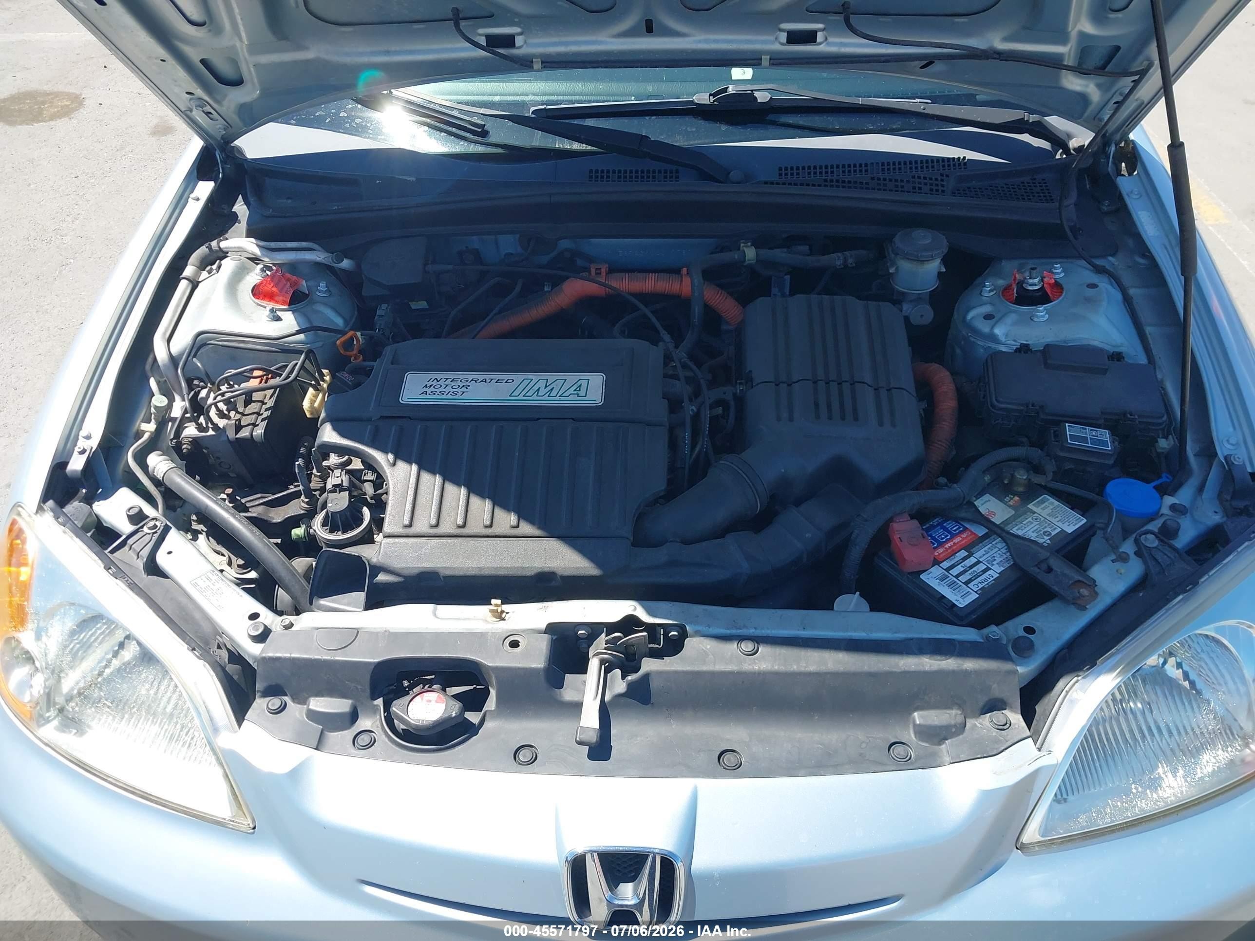 2003 Honda Civic Hybrid Синий vin: JHMES96693S017760