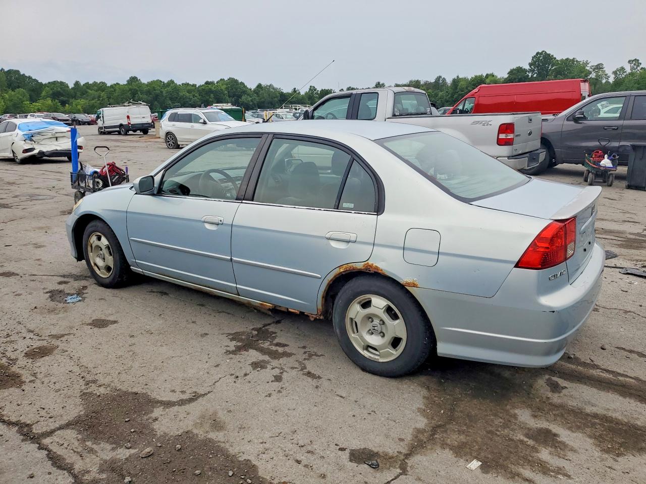2005 Honda Civic Hybrid Blue vin: JHMES96695S005756