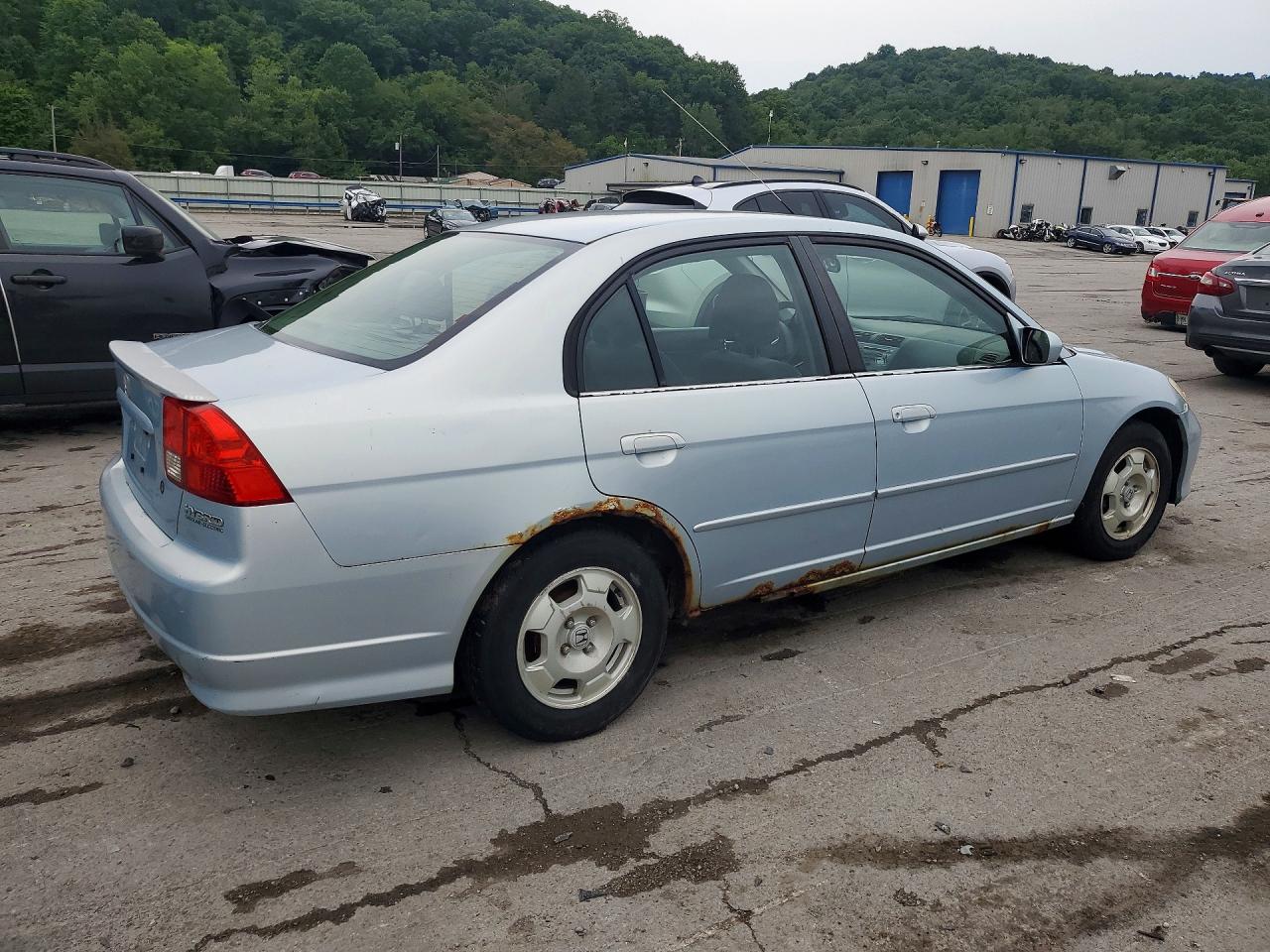 2005 Honda Civic Hybrid Blue vin: JHMES96695S005756