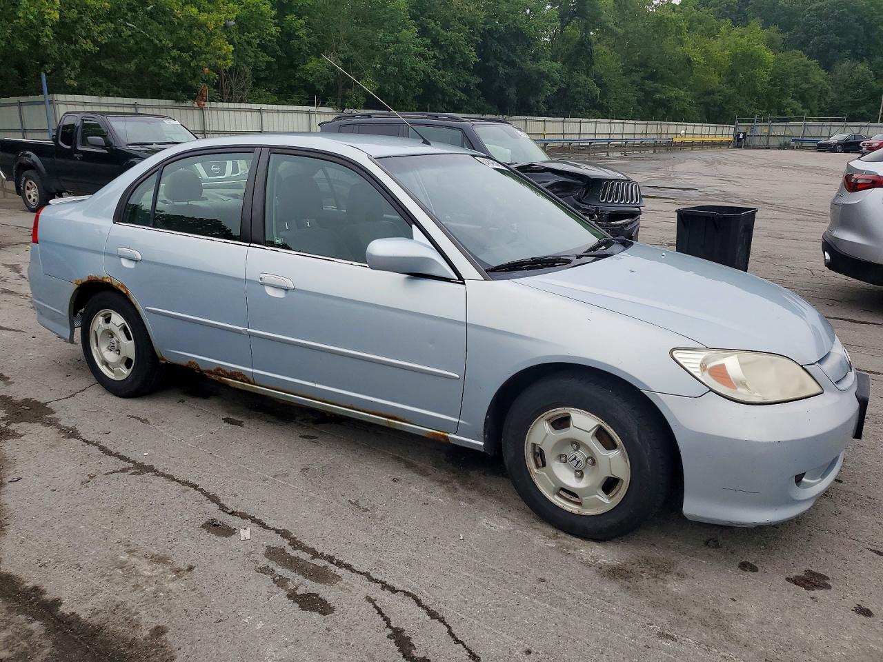 2005 Honda Civic Hybrid Blue vin: JHMES96695S005756
