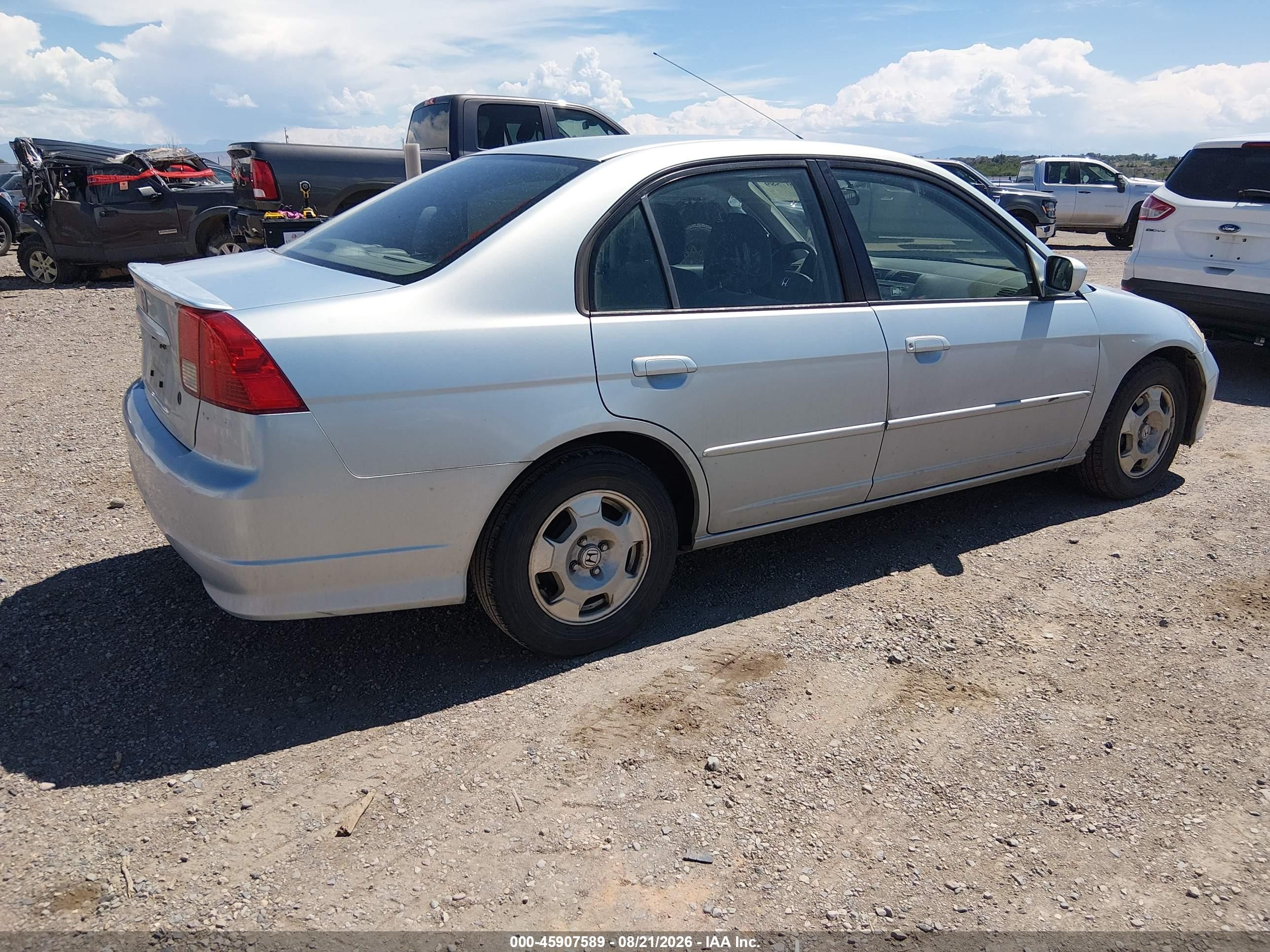 2005 Honda Civic Hybrid   Blue vin: JHMES96695S006177