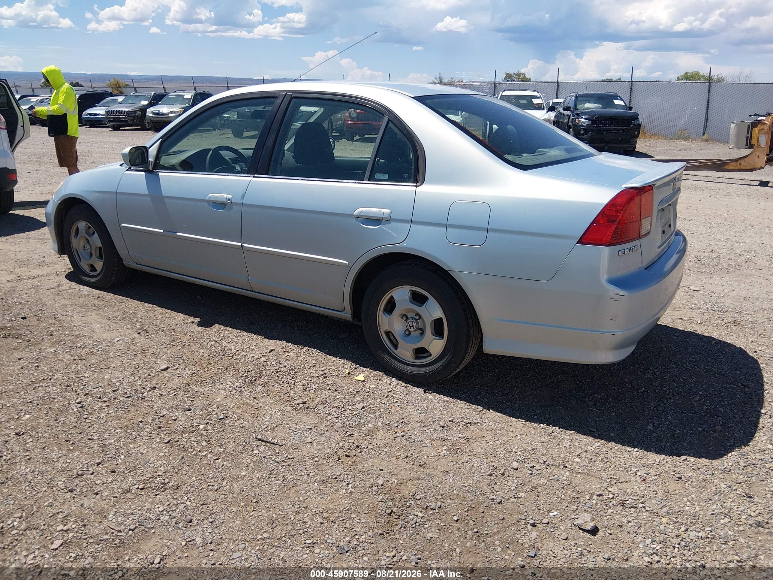 2005 Honda Civic Hybrid   Blue vin: JHMES96695S006177