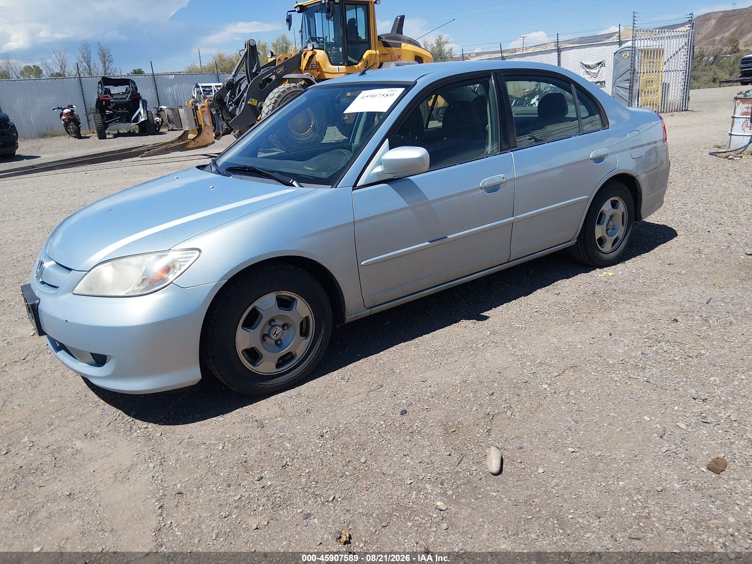 2005 Honda Civic Hybrid   Blue vin: JHMES96695S006177