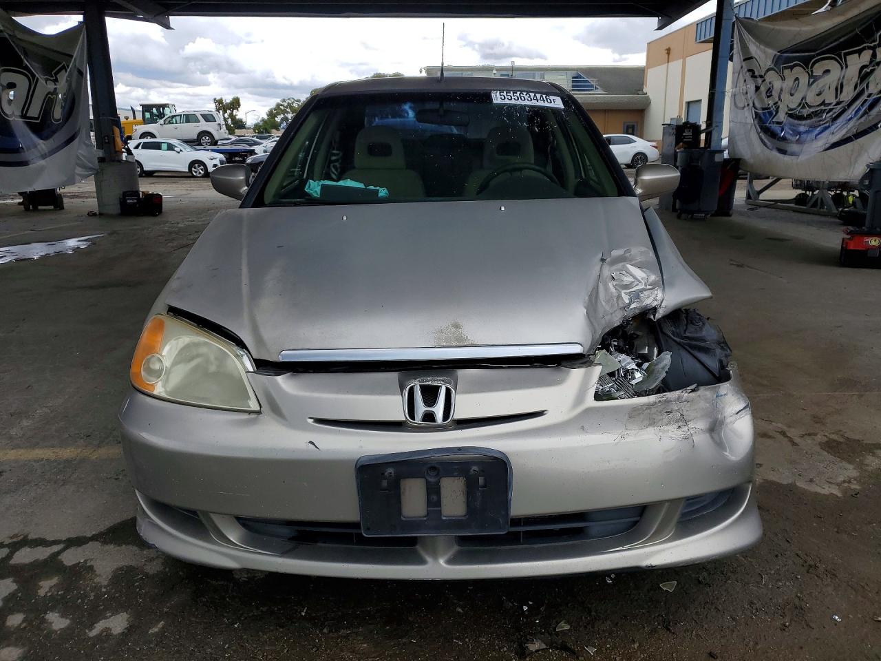 2003 Honda Civic Hybrid Gray vin: JHMES966X3S031263