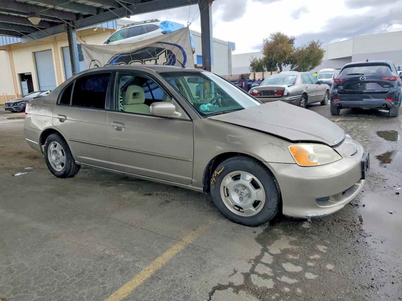 2003 Honda Civic Hybrid Gray vin: JHMES966X3S031263