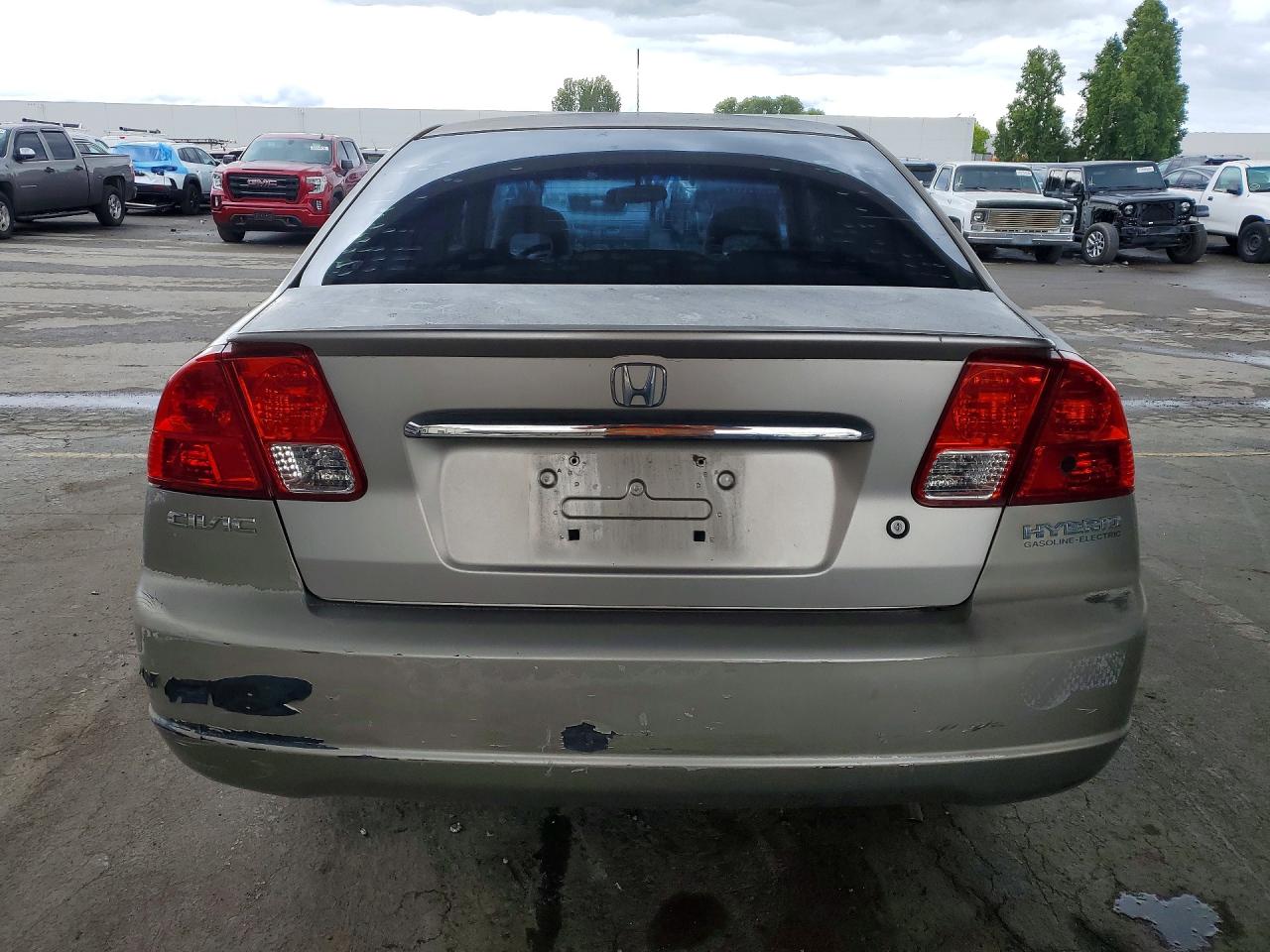2003 Honda Civic Hybrid Gray vin: JHMES966X3S031263