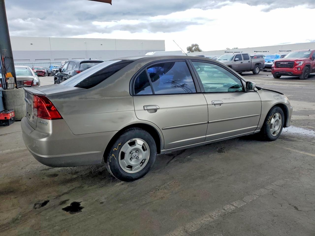 2003 Honda Civic Hybrid Gray vin: JHMES966X3S031263