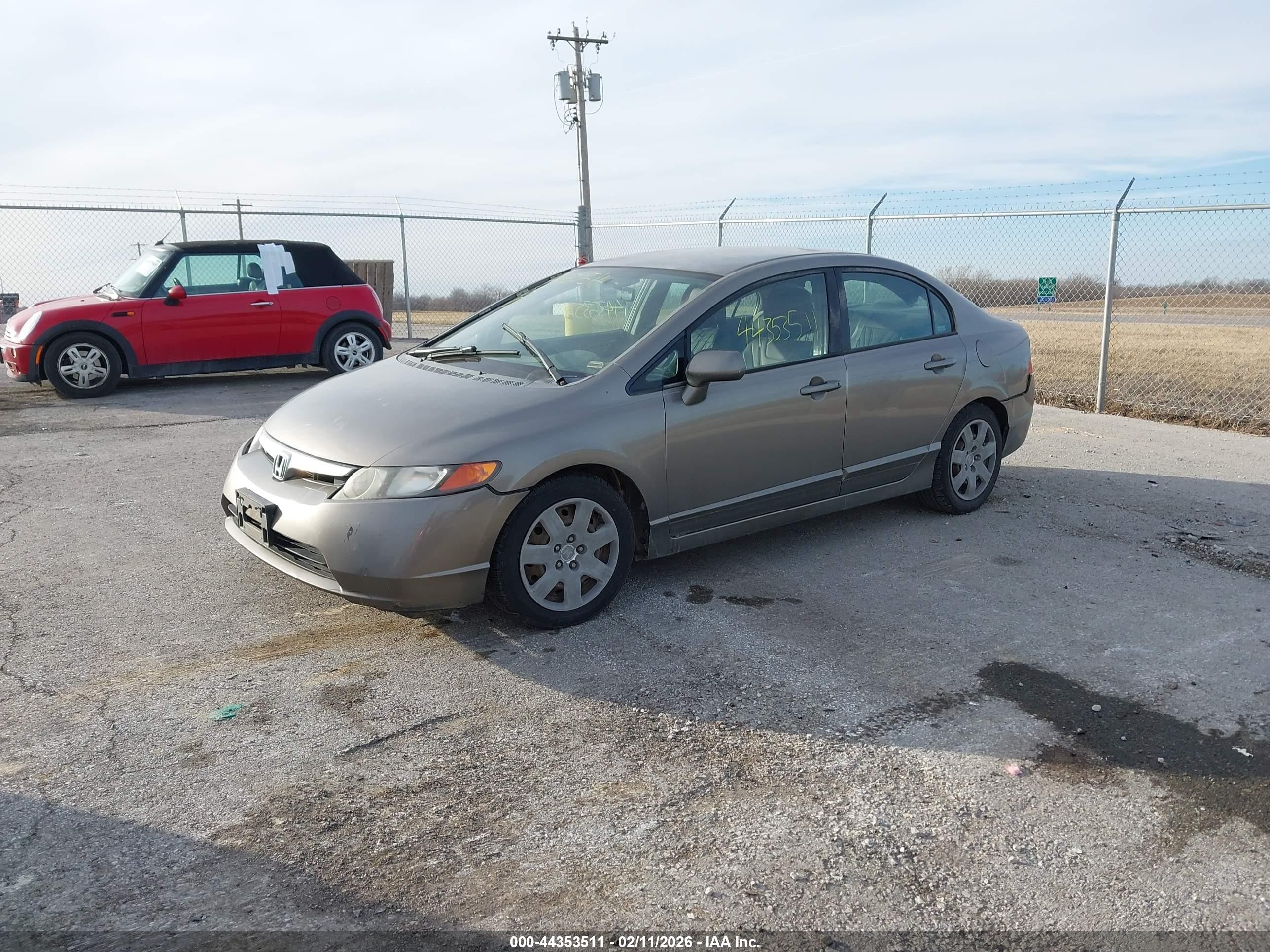 2006 Honda Civic Lx Gray vin: JHMFA15526S002491