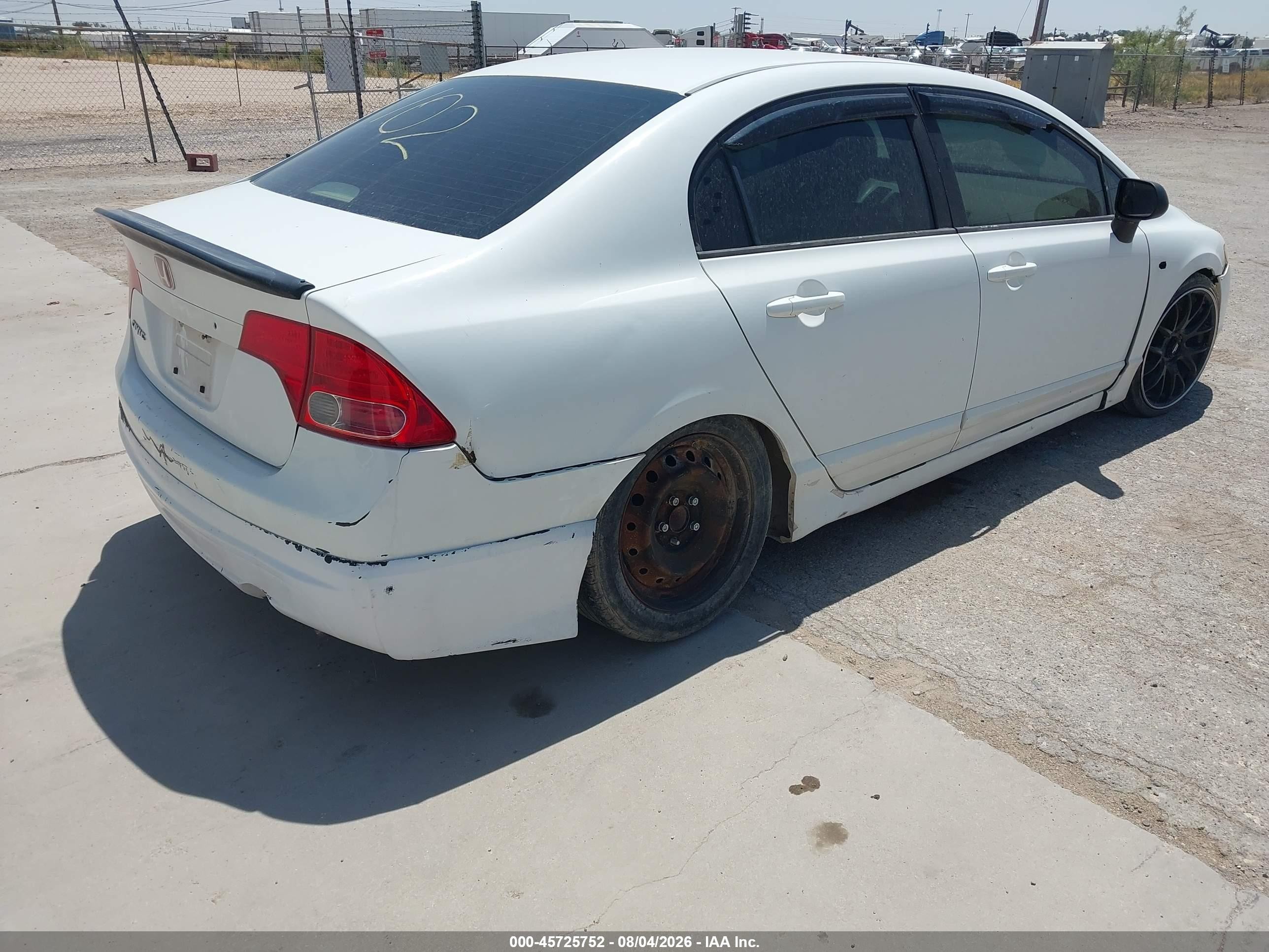 2006 Honda Civic Lx White vin: JHMFA15556S010102