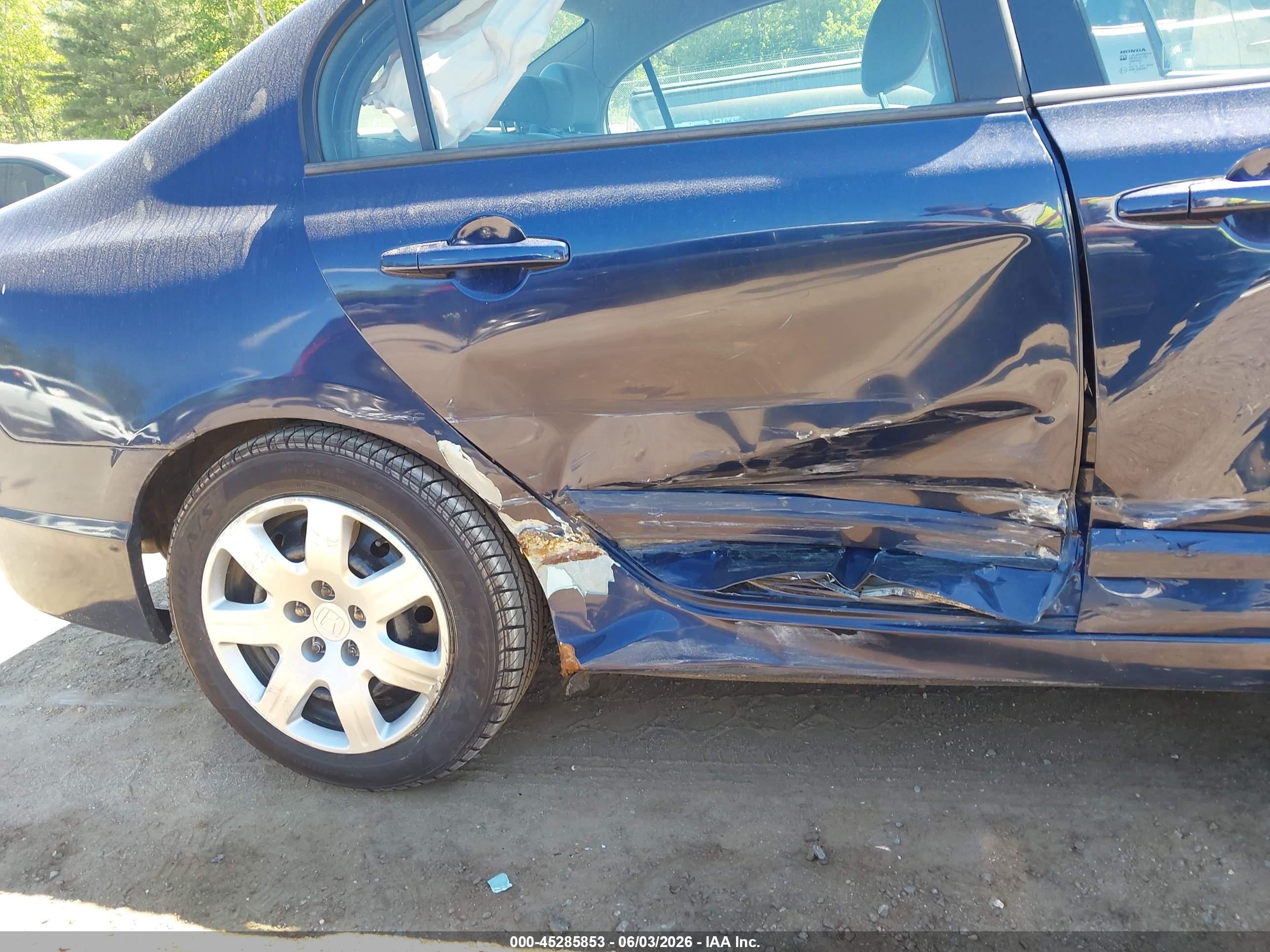 2007 Honda Civic Lx Dark Blue vin: JHMFA16507S002246