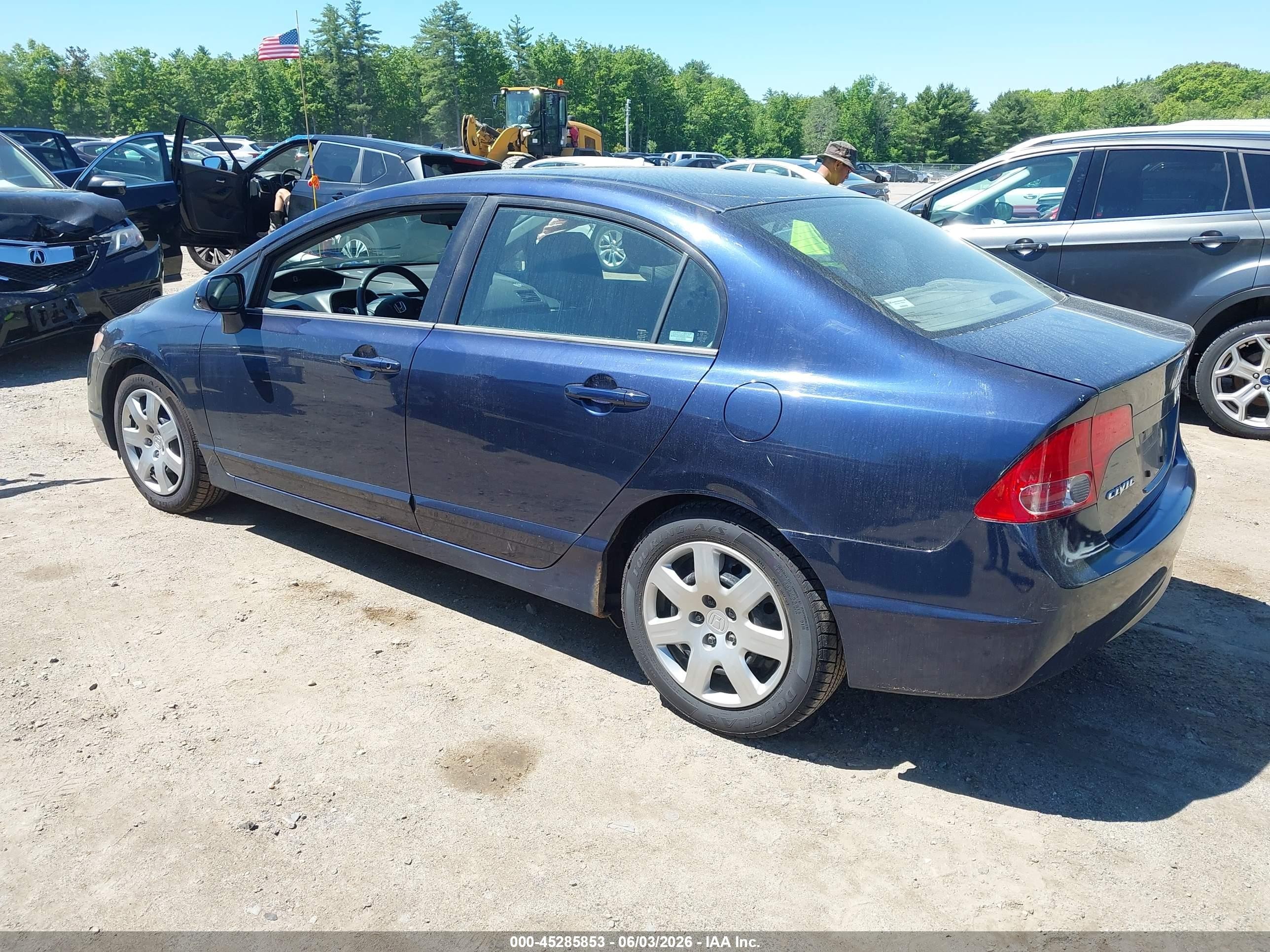 2007 Honda Civic Lx Dark Blue vin: JHMFA16507S002246