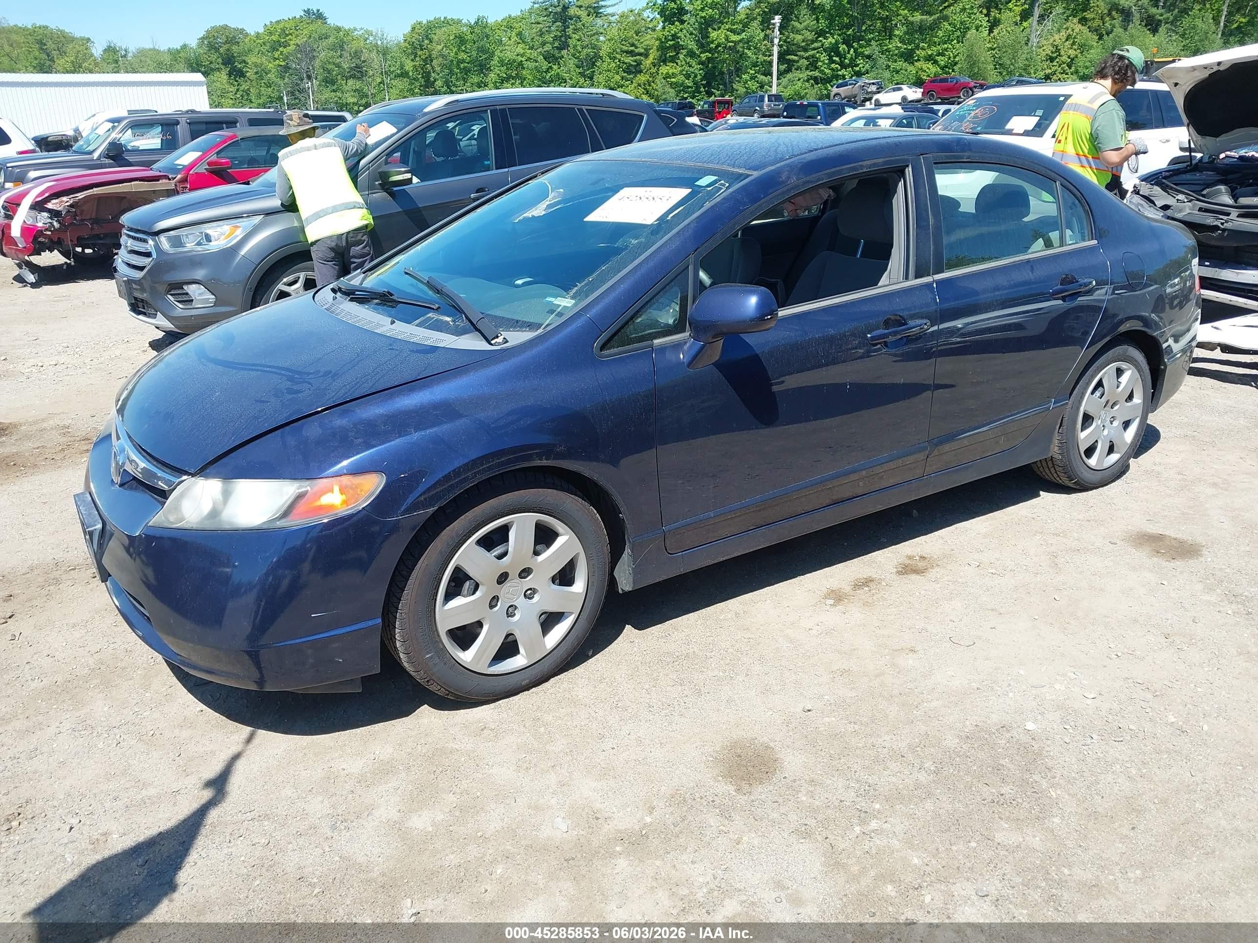2007 Honda Civic Lx Dark Blue vin: JHMFA16507S002246