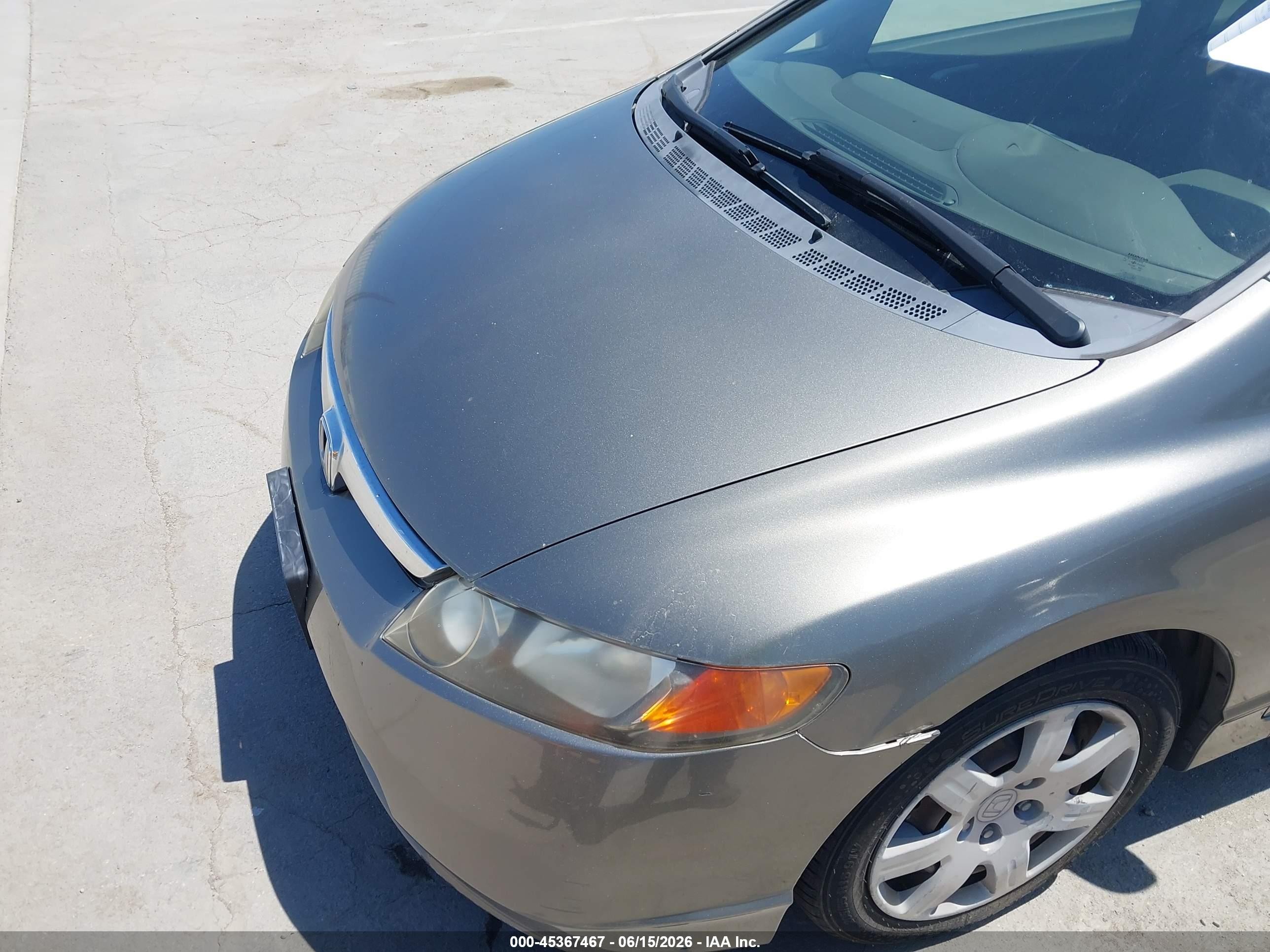 2006 Honda Civic Lx Silver vin: JHMFA16516S010774