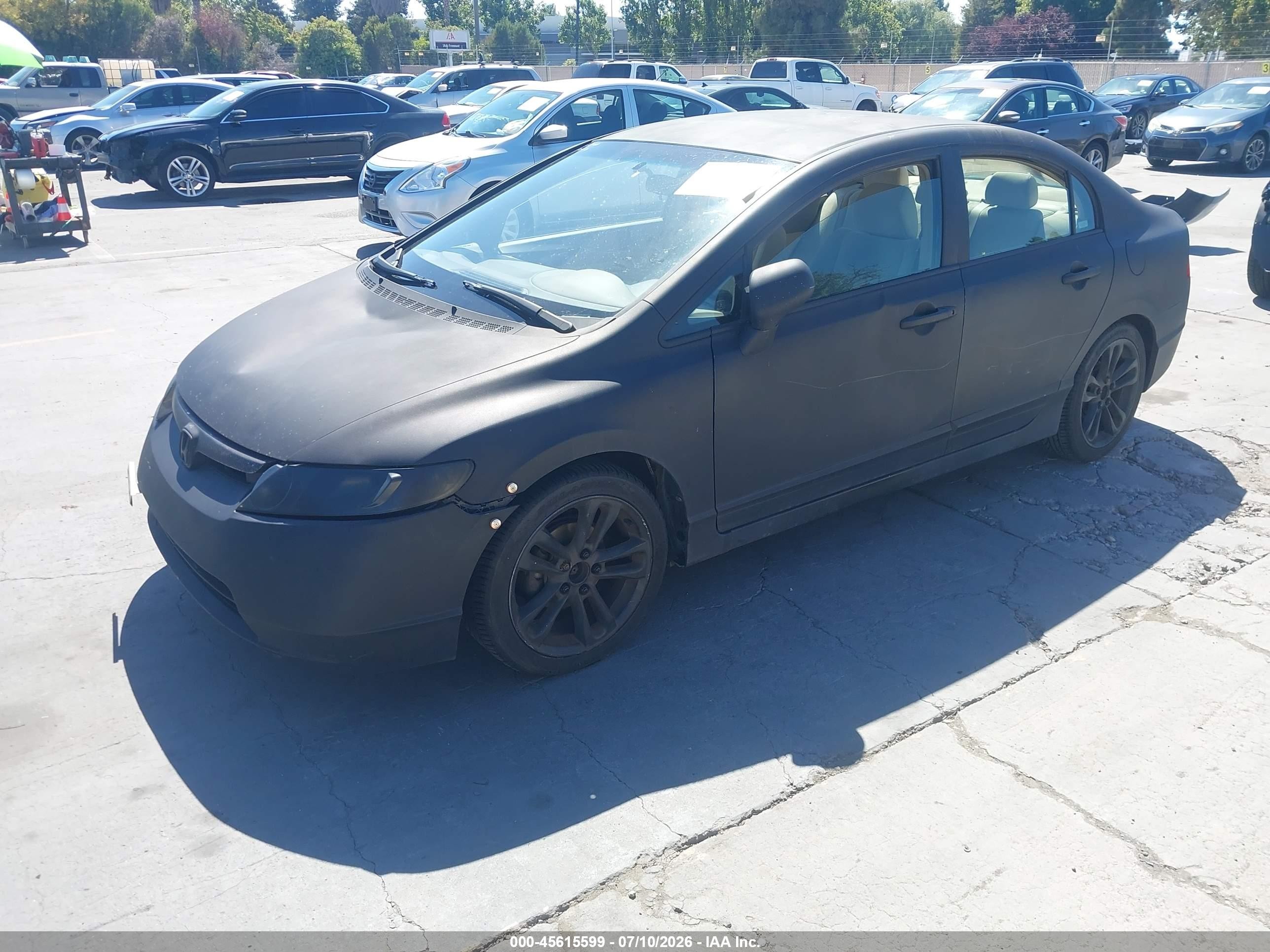 2006 Honda Civic Lx Black vin: JHMFA16516S013366